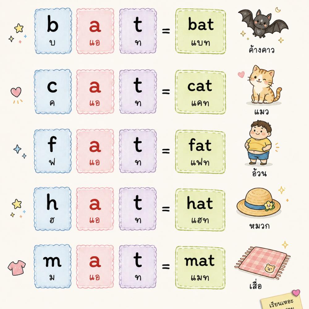 สอนลูก ให้เก่งอังกฤษ Facebook ad: ฝึกสะกดคำ ฝึกออกเสียงแบบโฟนิคส์