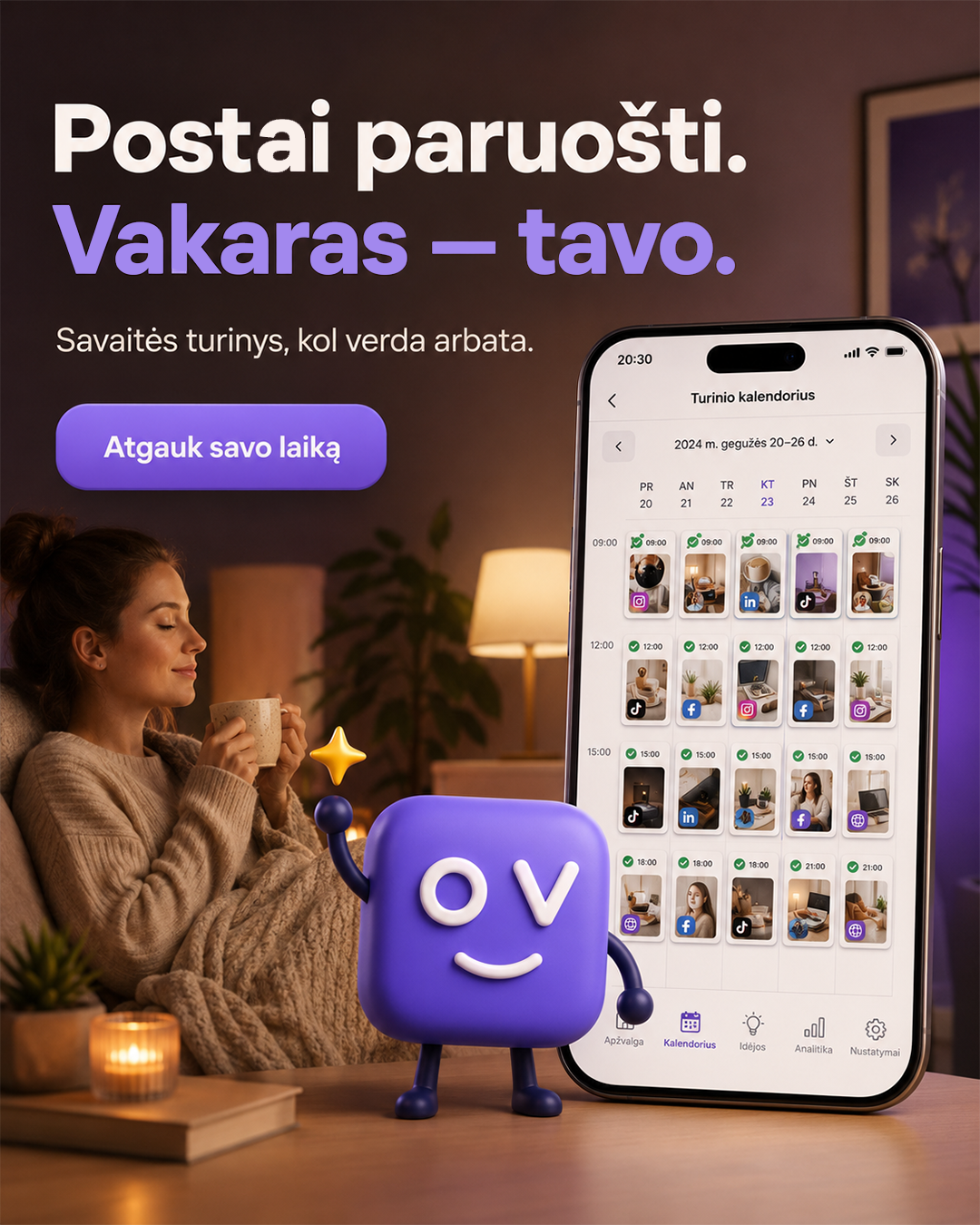 Overvisual Facebook ad