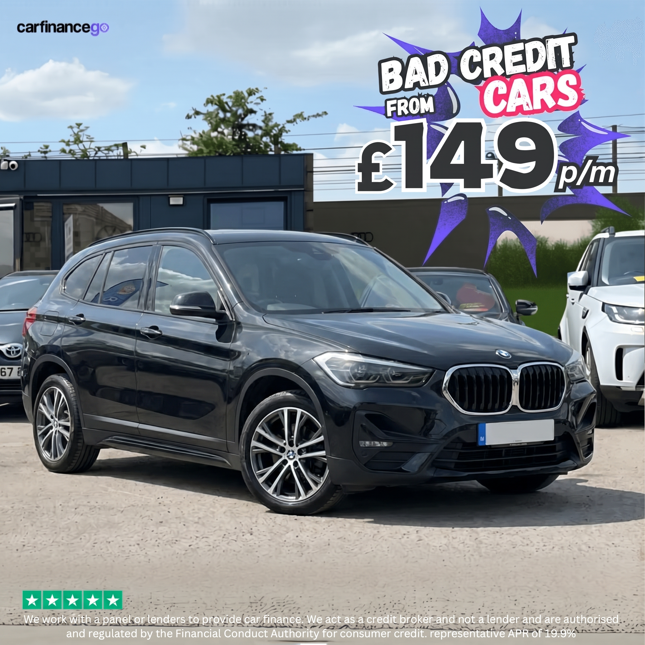 Carfinancego Facebook ad: £o deposit options