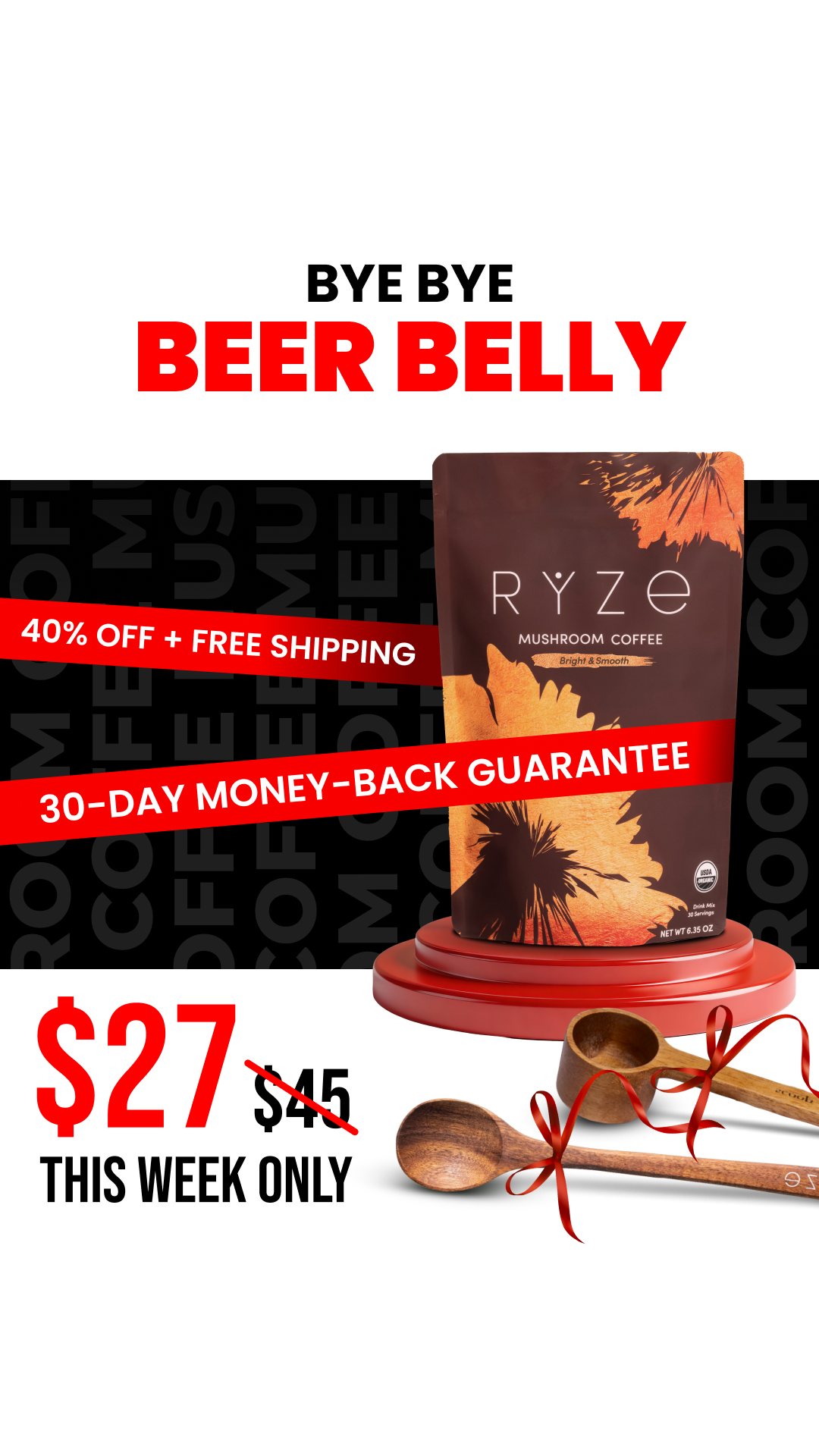 RYZE Superfoods Facebook ad