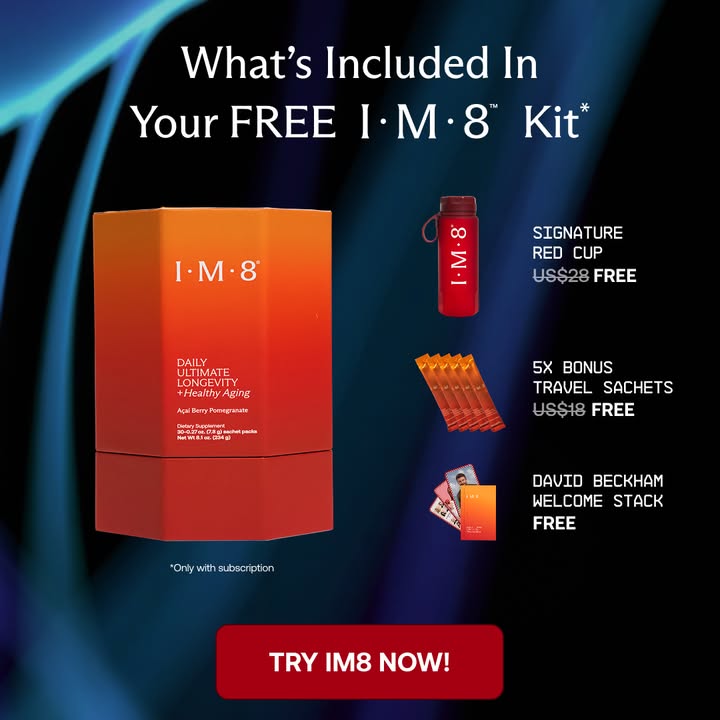 IM8 Facebook ad: Longevity Starts at the Cellular Level