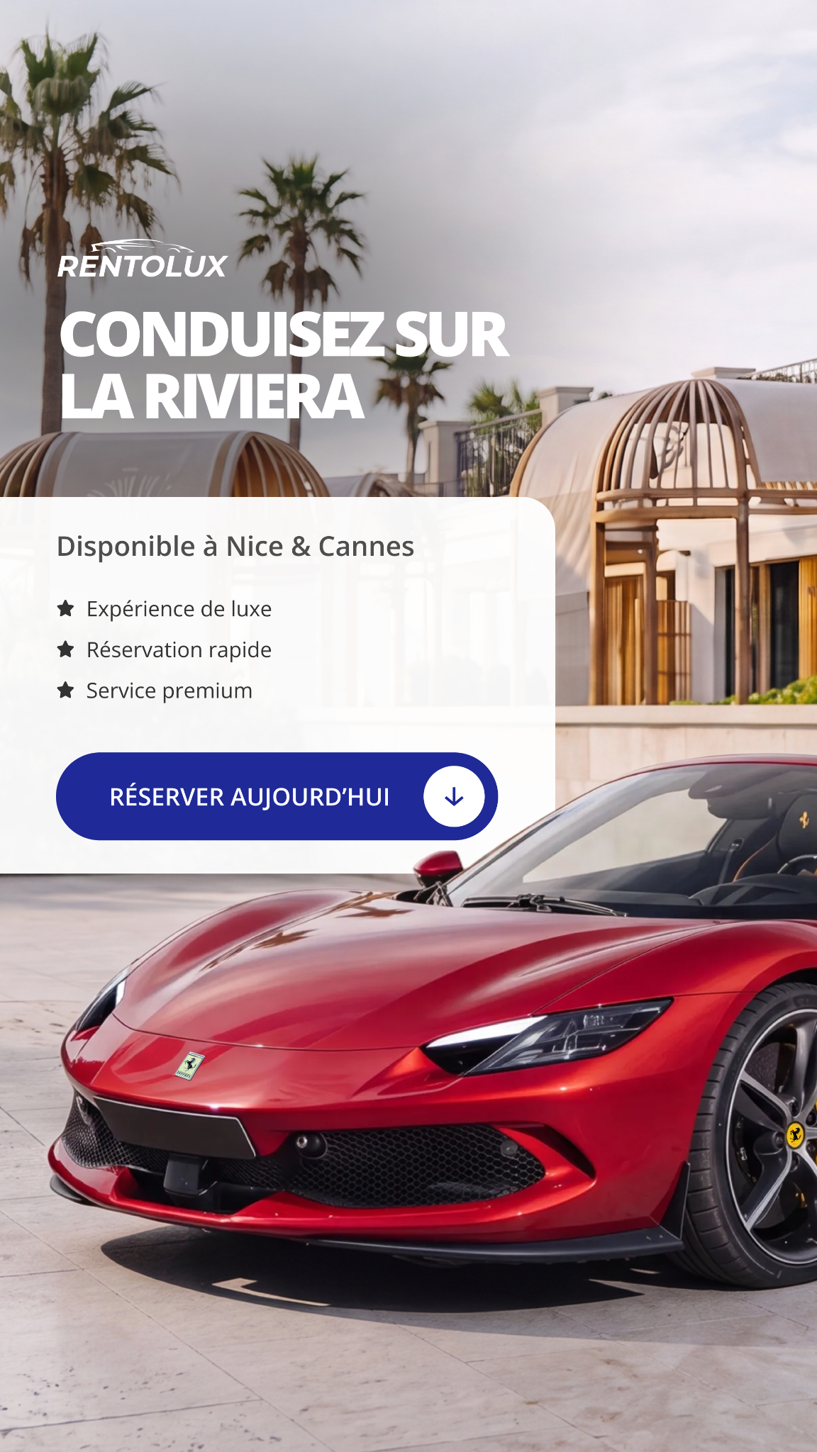 Rentolux - Luxury Car Rental in Europe Facebook ad from Jul 13, 2026