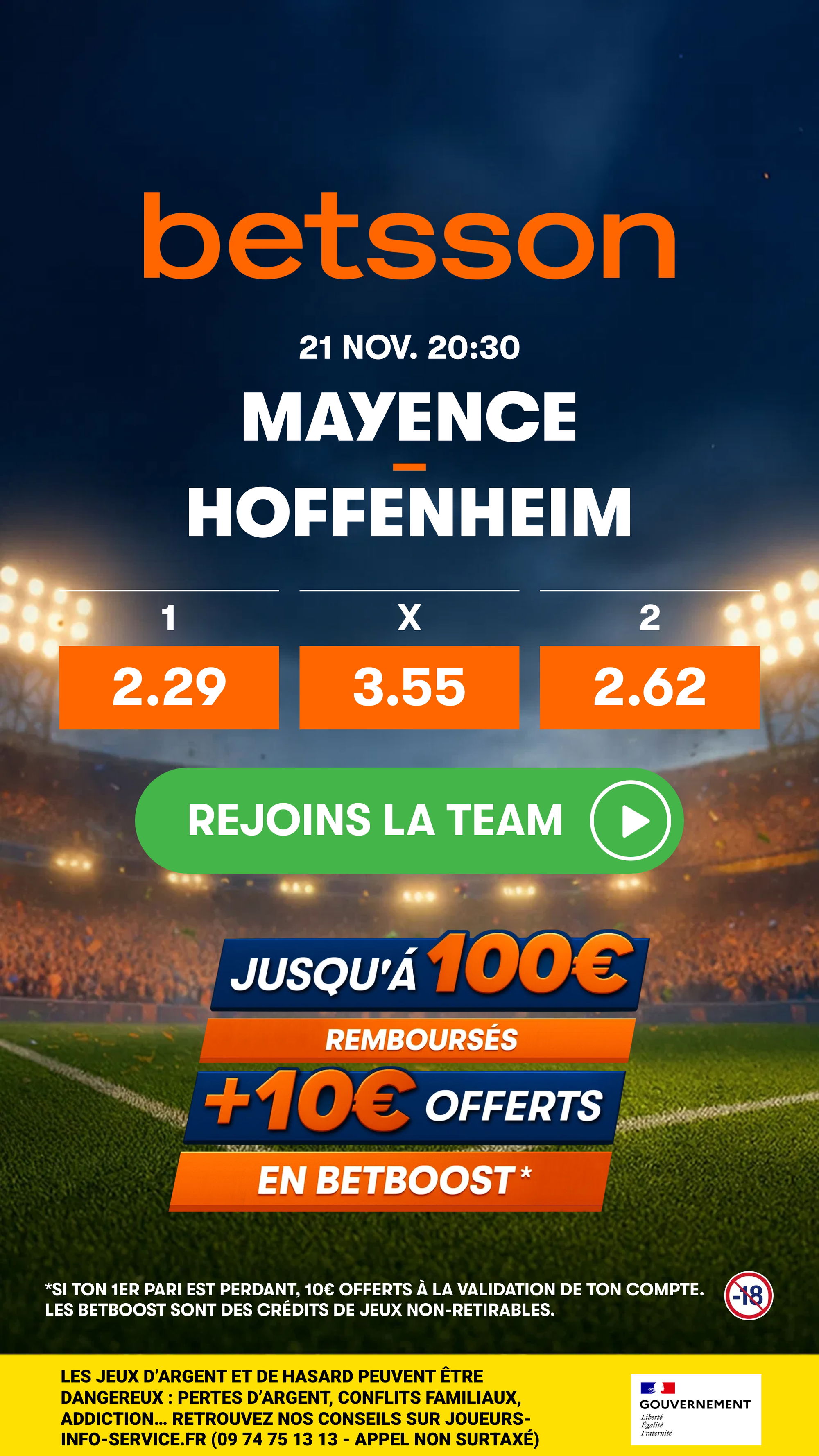Betsson France Facebook ad