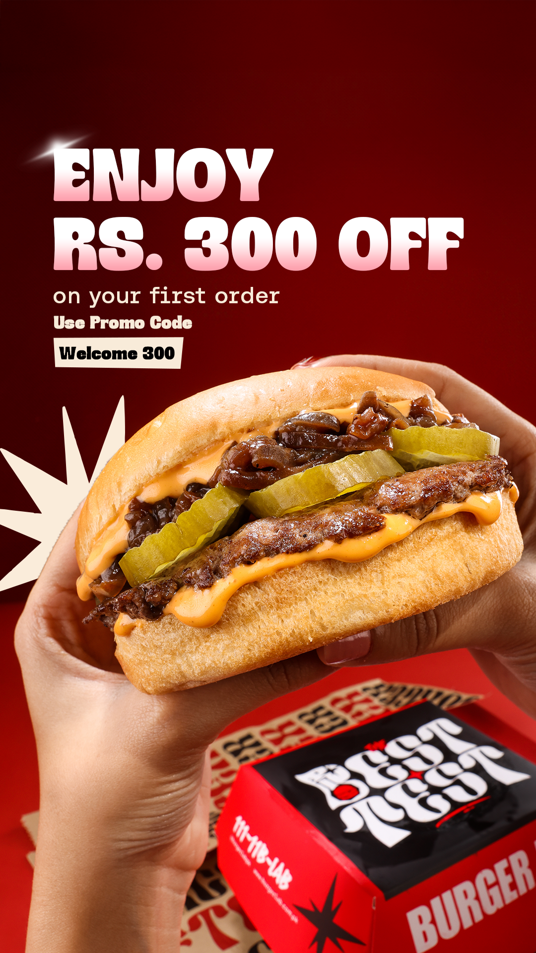 Burger Lab Facebook ad from Oct 13, 2025
