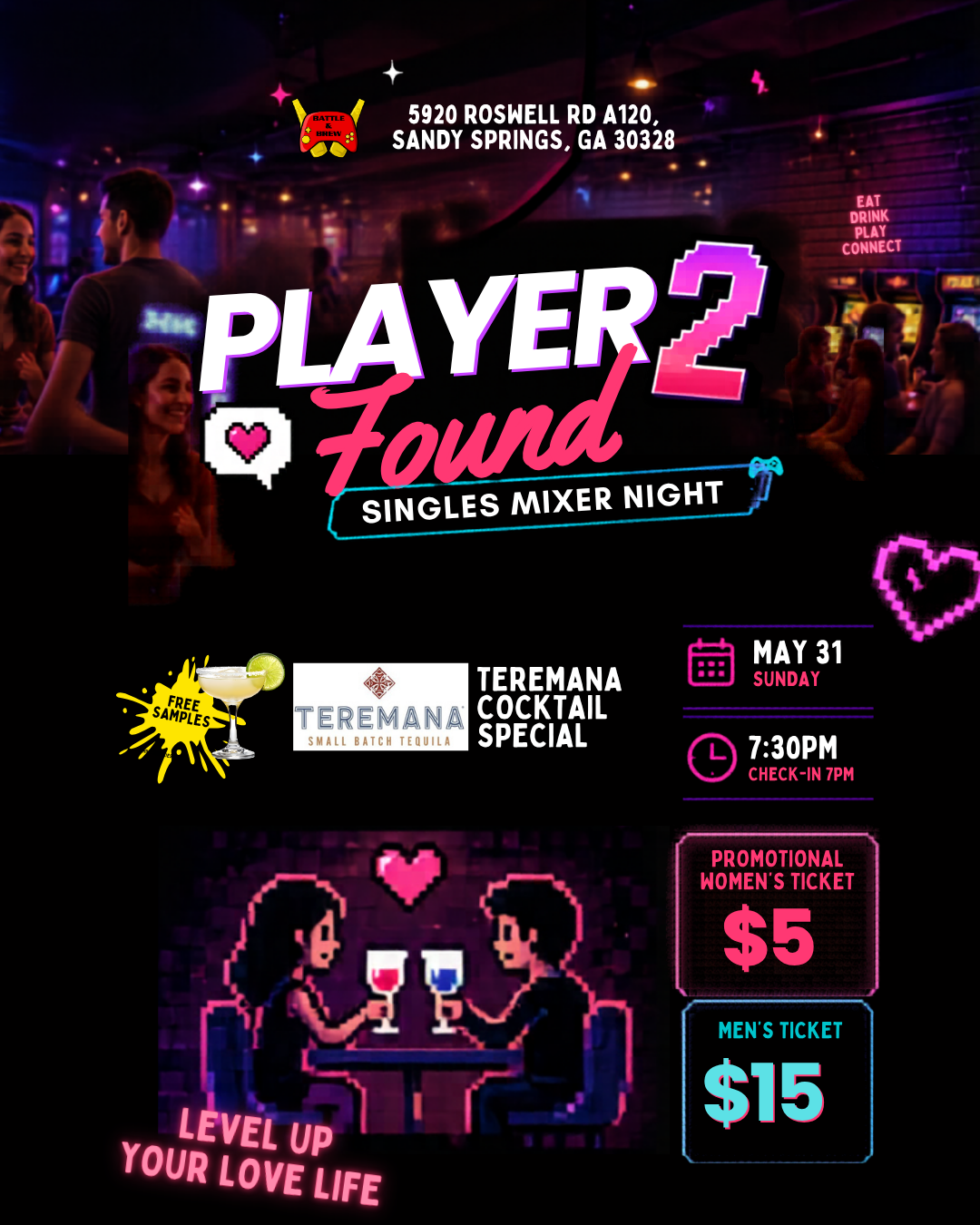 Battle & Brew Facebook ad from May 13, 2026