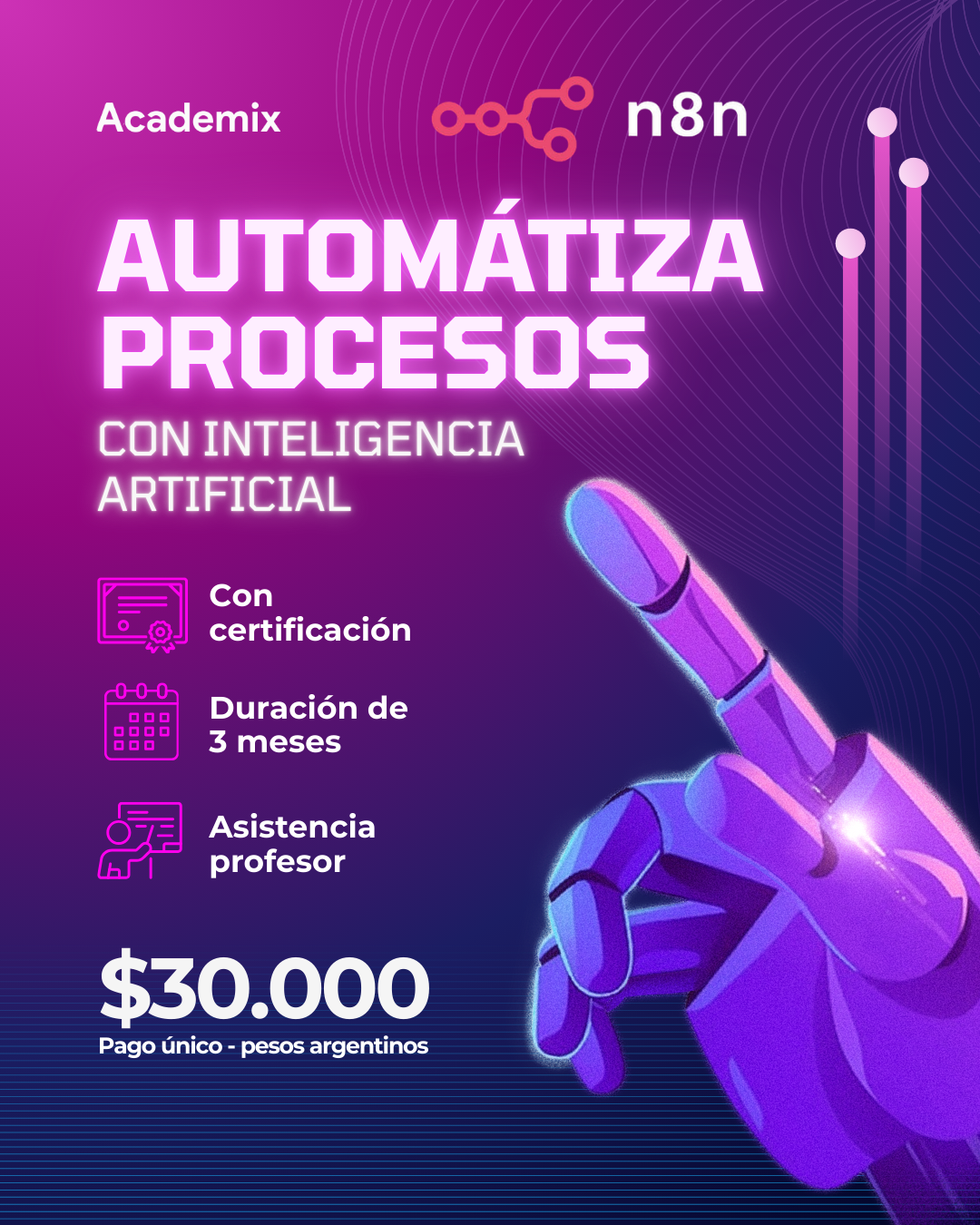 Academix Facebook ad: Inscribite ahora