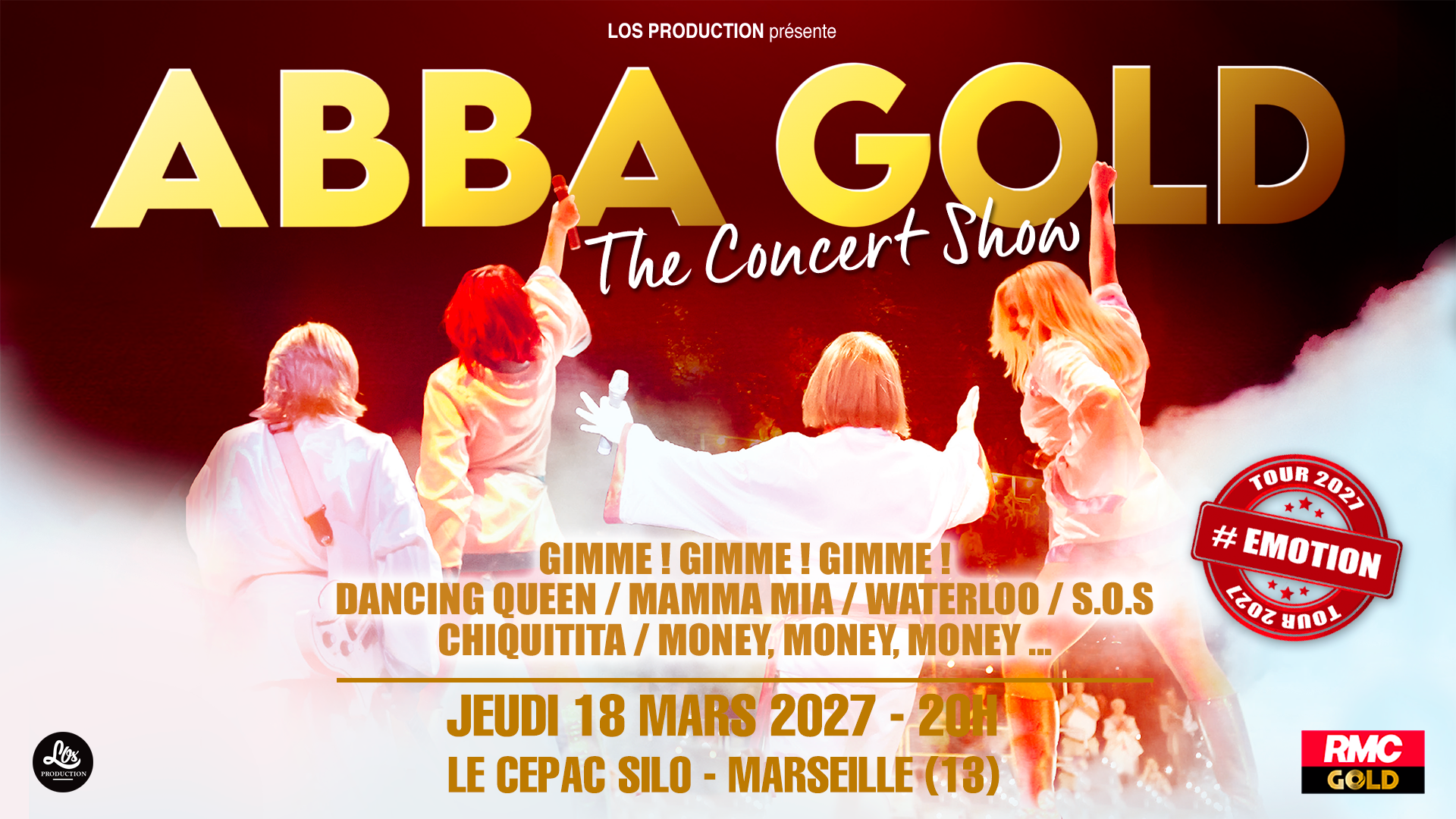 Le Bureau des Spectacles Facebook ad: Abba Gold The Concert Show | Spectacle Musical le 18 mars…