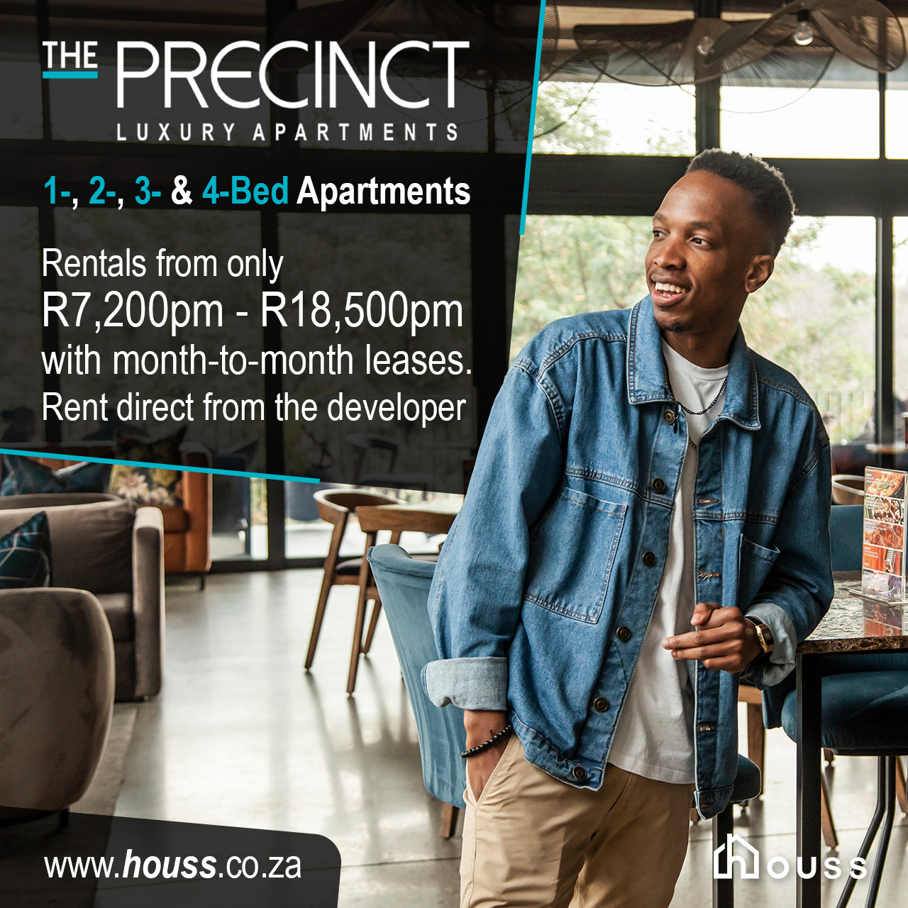 Houss Rentals Facebook ad: Come home to The Precinct Luxury Apartments in…