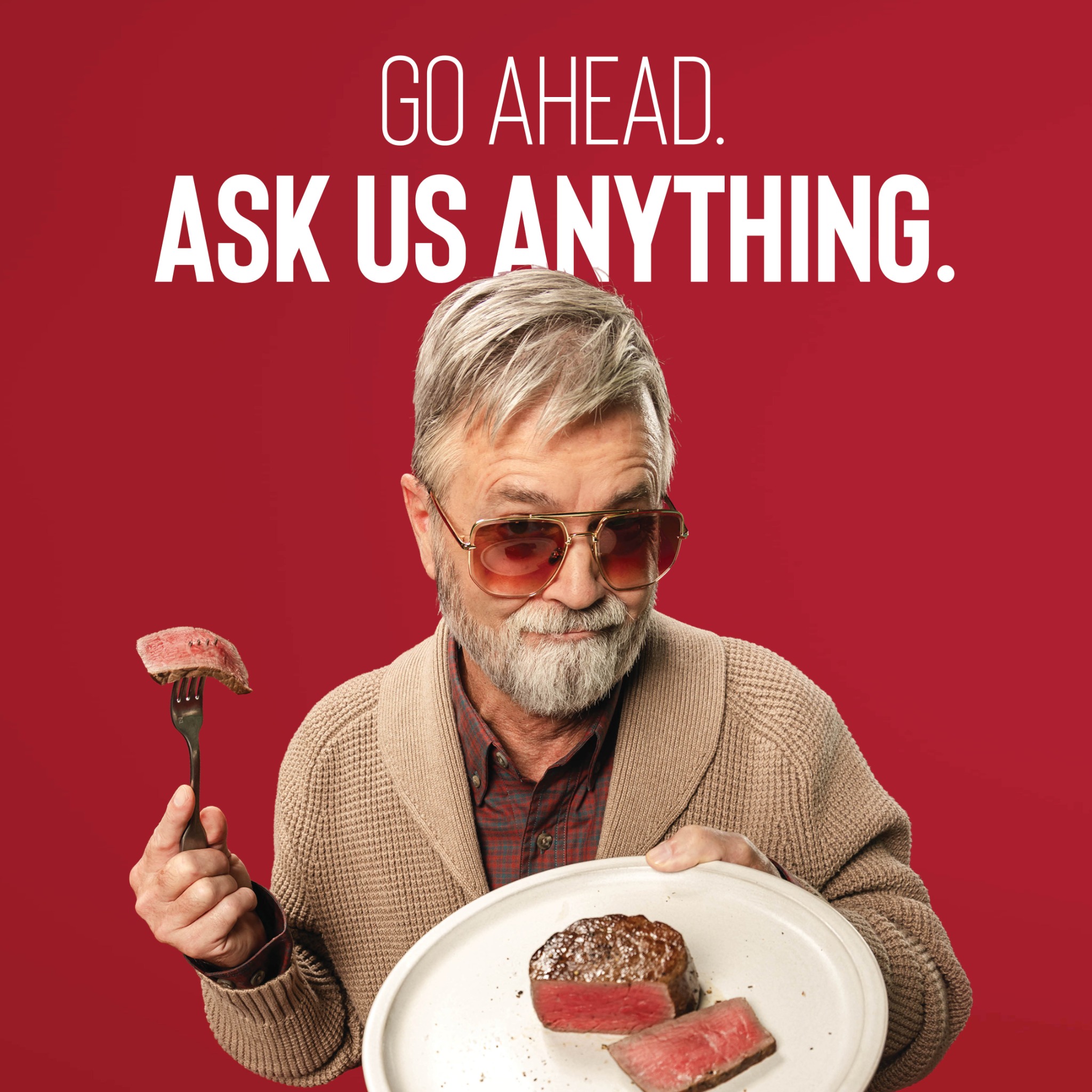 Omaha Steaks Facebook ad: Proteins you can trust, expertly crafted in Omaha…