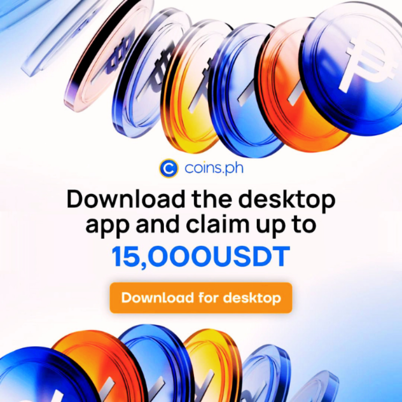 Trade TV Facebook ad: Join Coins.ph Desktop and unlock your gift, up to 15,000…
