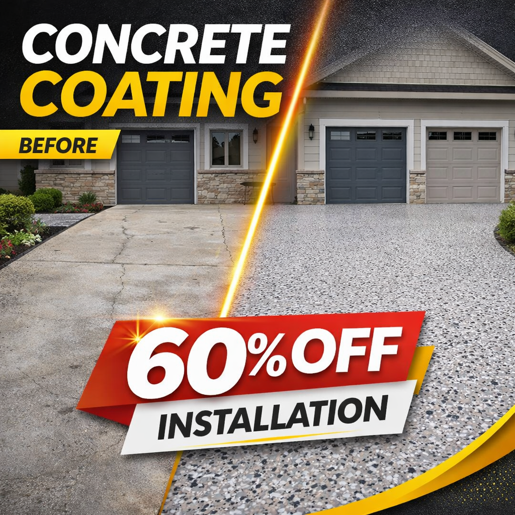 Legacy Concrete Coating Facebook ad: ๐ฒ๐ฌ% ๐ข๐๐ ๐๐ป๐๐๐ฎ๐น๐น๐ฎ๐๐ถ๐ผ๐ป