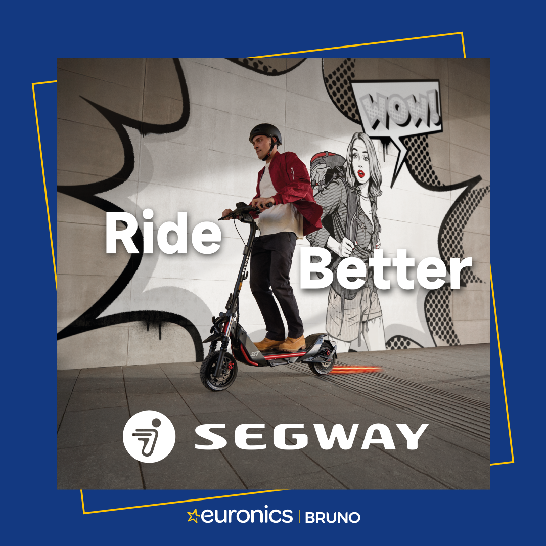 Bruno Euronics Facebook ad: Con Segway rendi semplice ogni spostamento