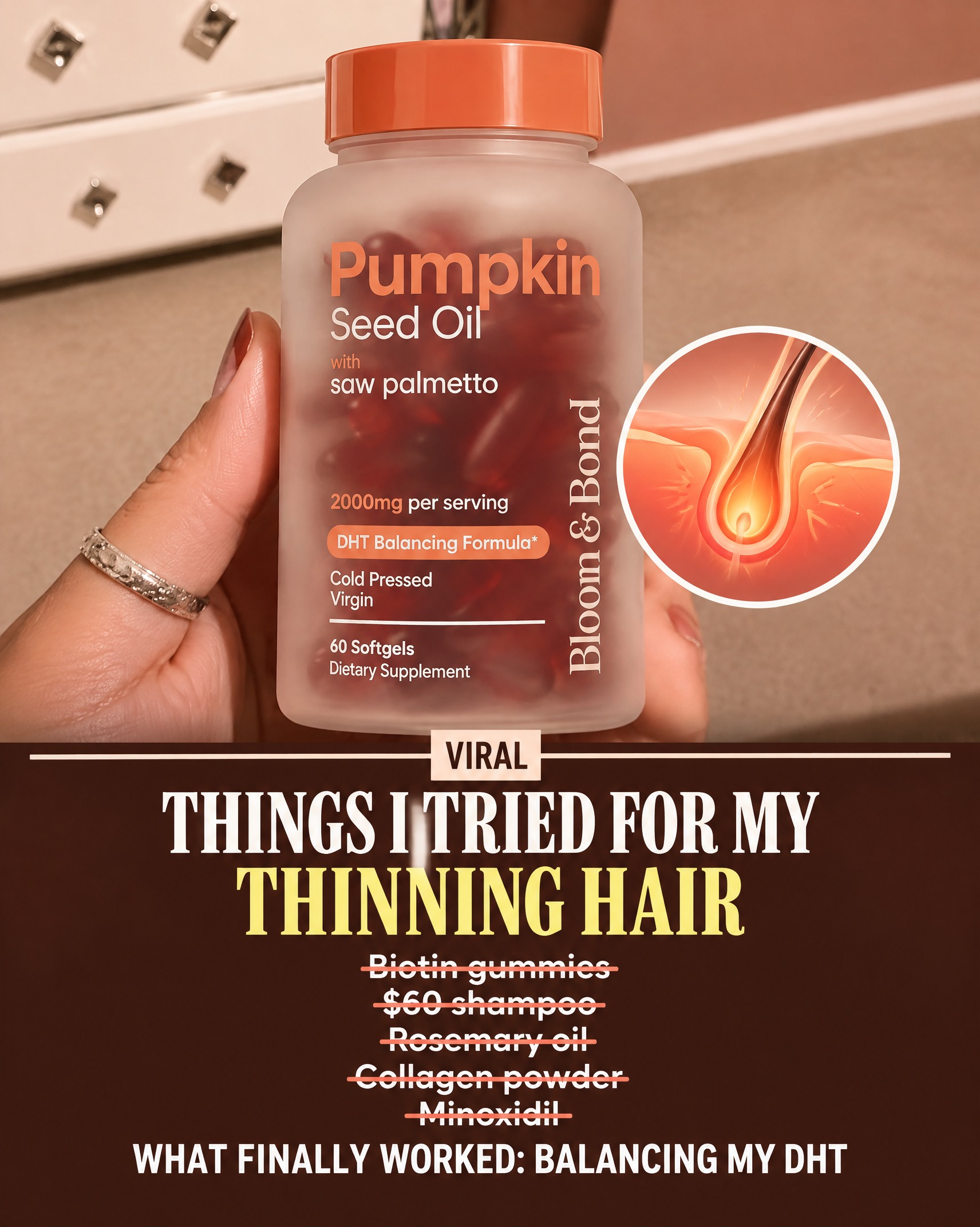 Beauty Reviews Facebook ad: Help Hair Loss Naturally