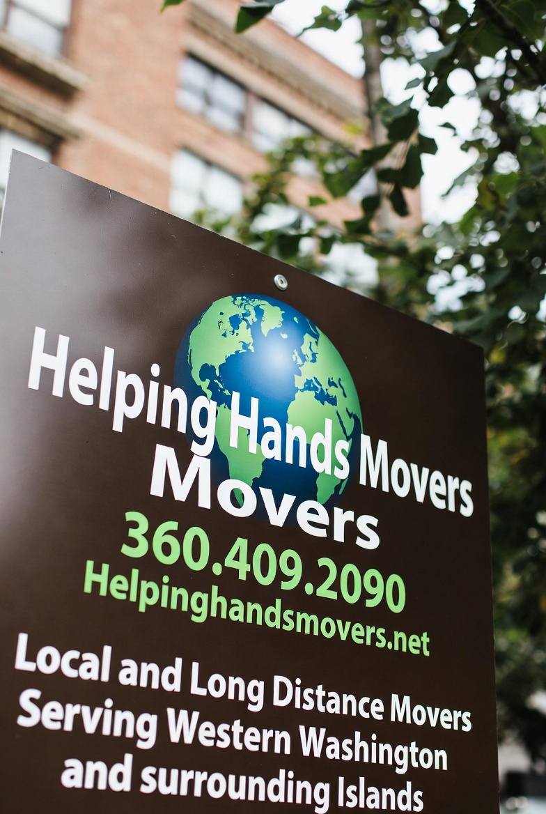 Helping Hands Movers Facebook ad: Call or message Helping Hands Movers today.