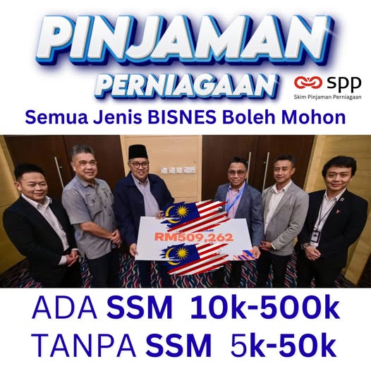 SPP Skim Pinjaman Perniagaan Facebook ad: Peniaga boleh membuat permohonan di sini.
