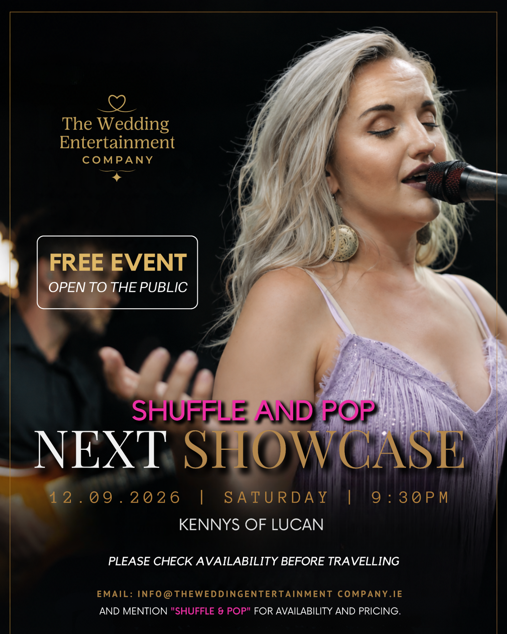 The Wedding Entertainment Company Facebook ad: See Shuffle & Pop LIVE