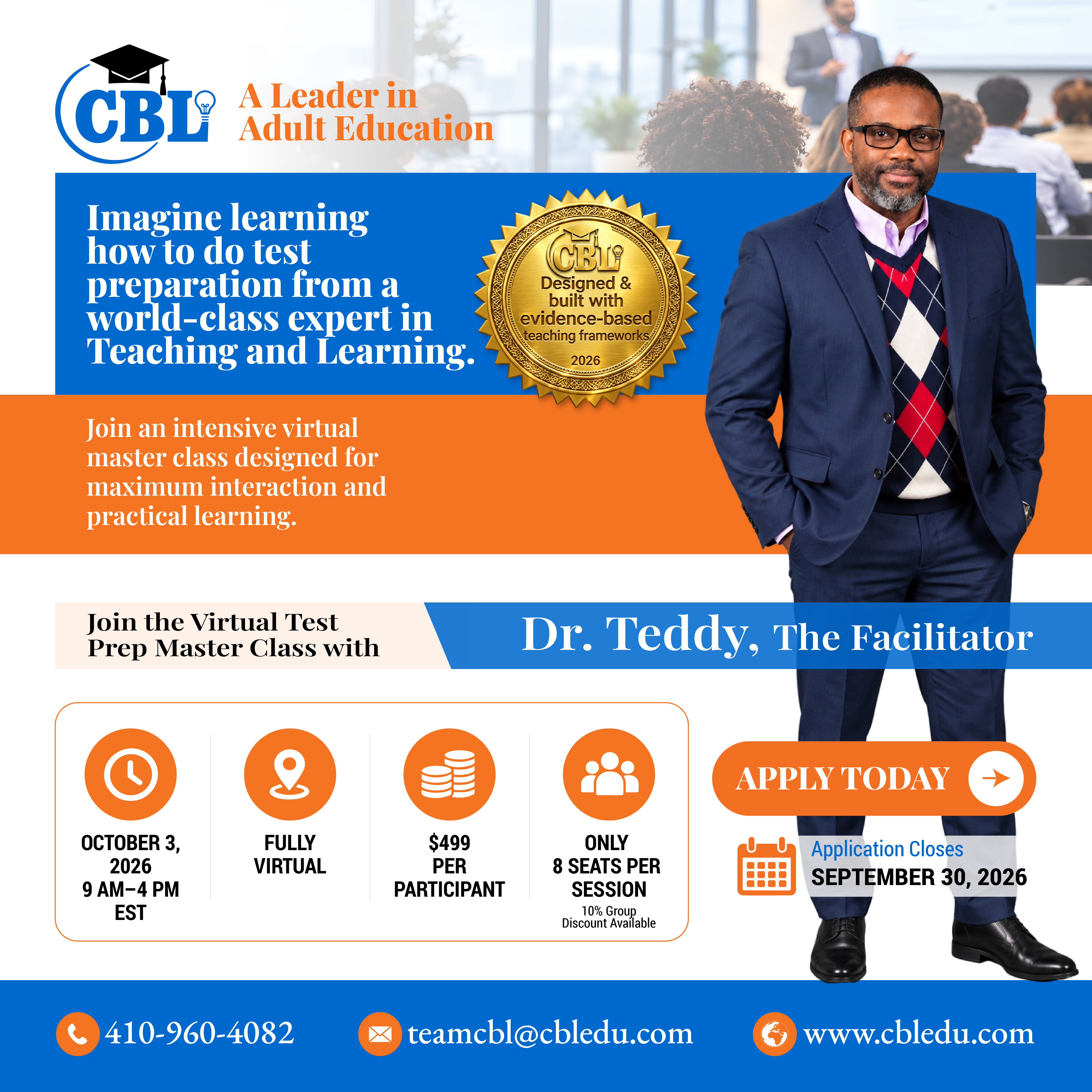 CBL Adult Education Solutions & Textbooks Facebook ad: CBL Master Class