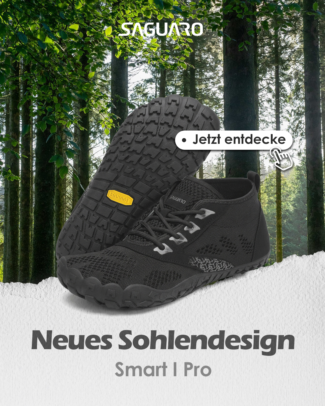Saguaro De Facebook ad: Stadt. Wald. Büro. Ein Schuh.