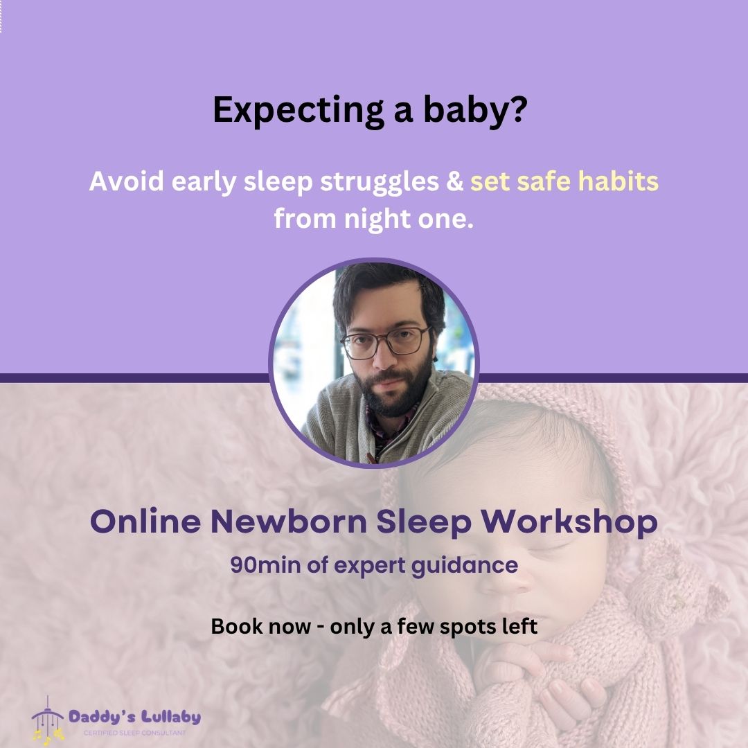 Daddy's Lullaby Sleep Consultant Facebook ad: Start your parenting journey with confidence