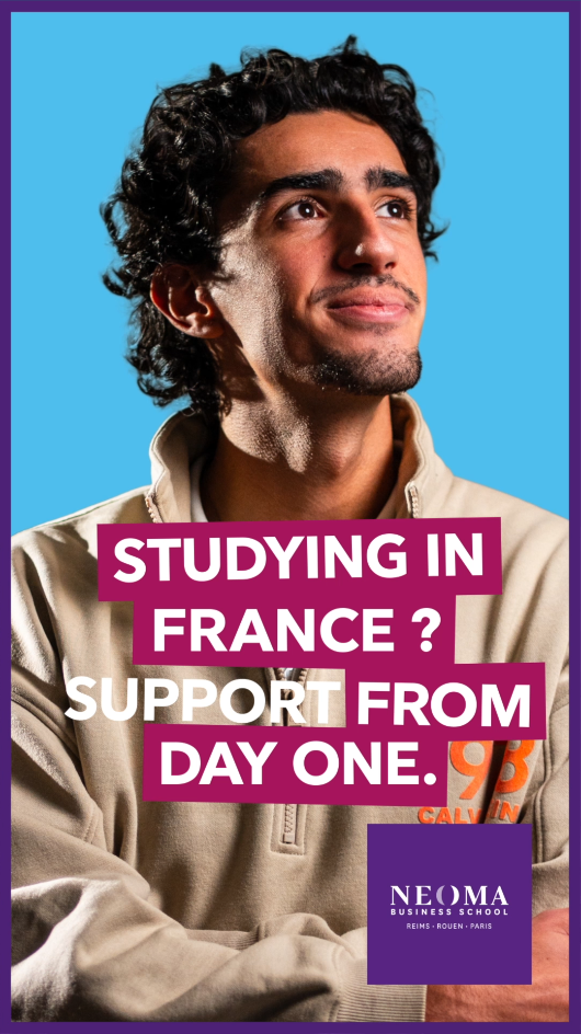 NEOMA Business School Facebook ad from Mar 2, 2026