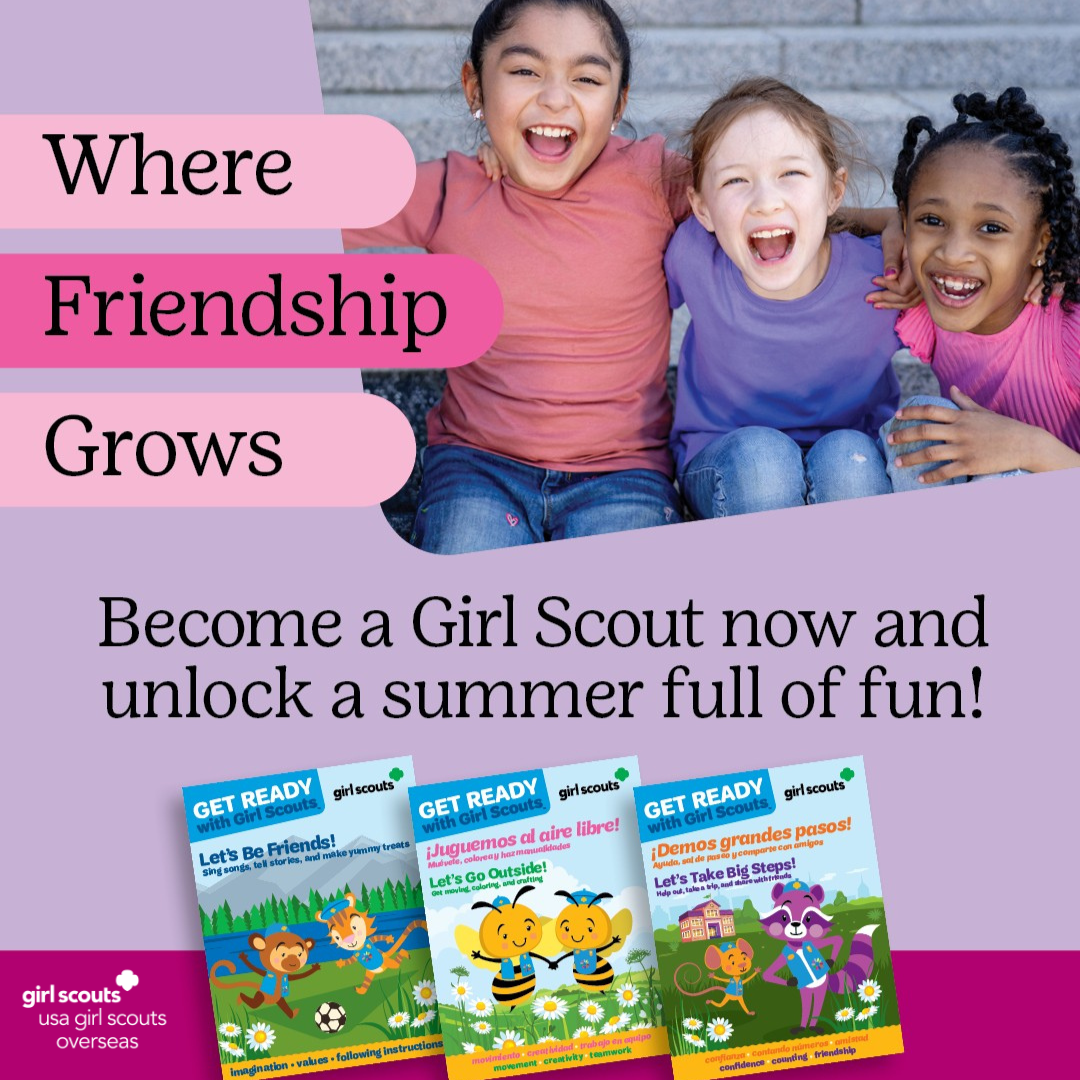 USA Girl Scouts Overseas Facebook ad: Unlock Summer Fun!