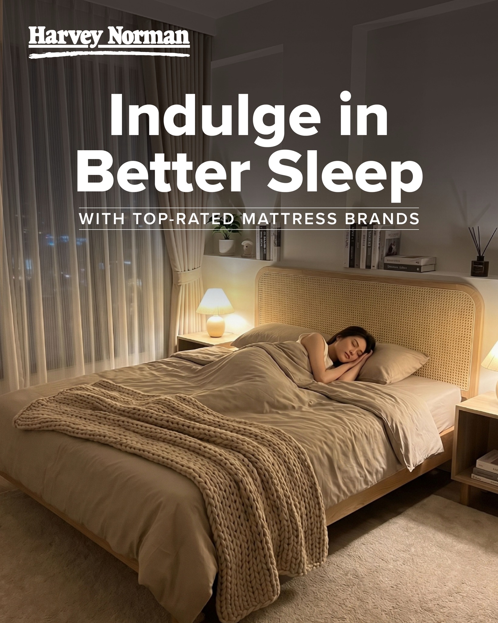 Harvey Norman Singapore Facebook ad: Ready for your best sleep yet?