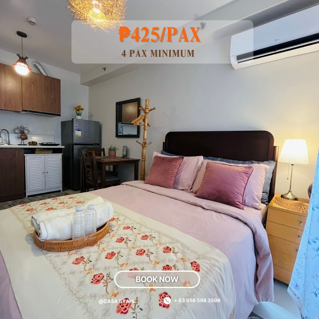 Casa Byahe Facebook ad: ₱425 / PAX ONLY, OVERNIGHT FOR 4!
