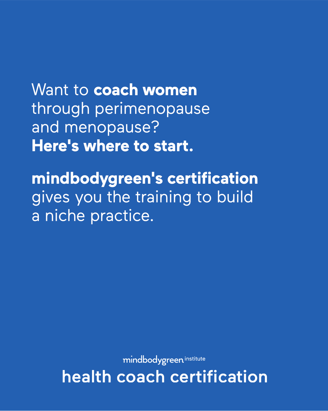 mindbodygreen Institute Facebook ad