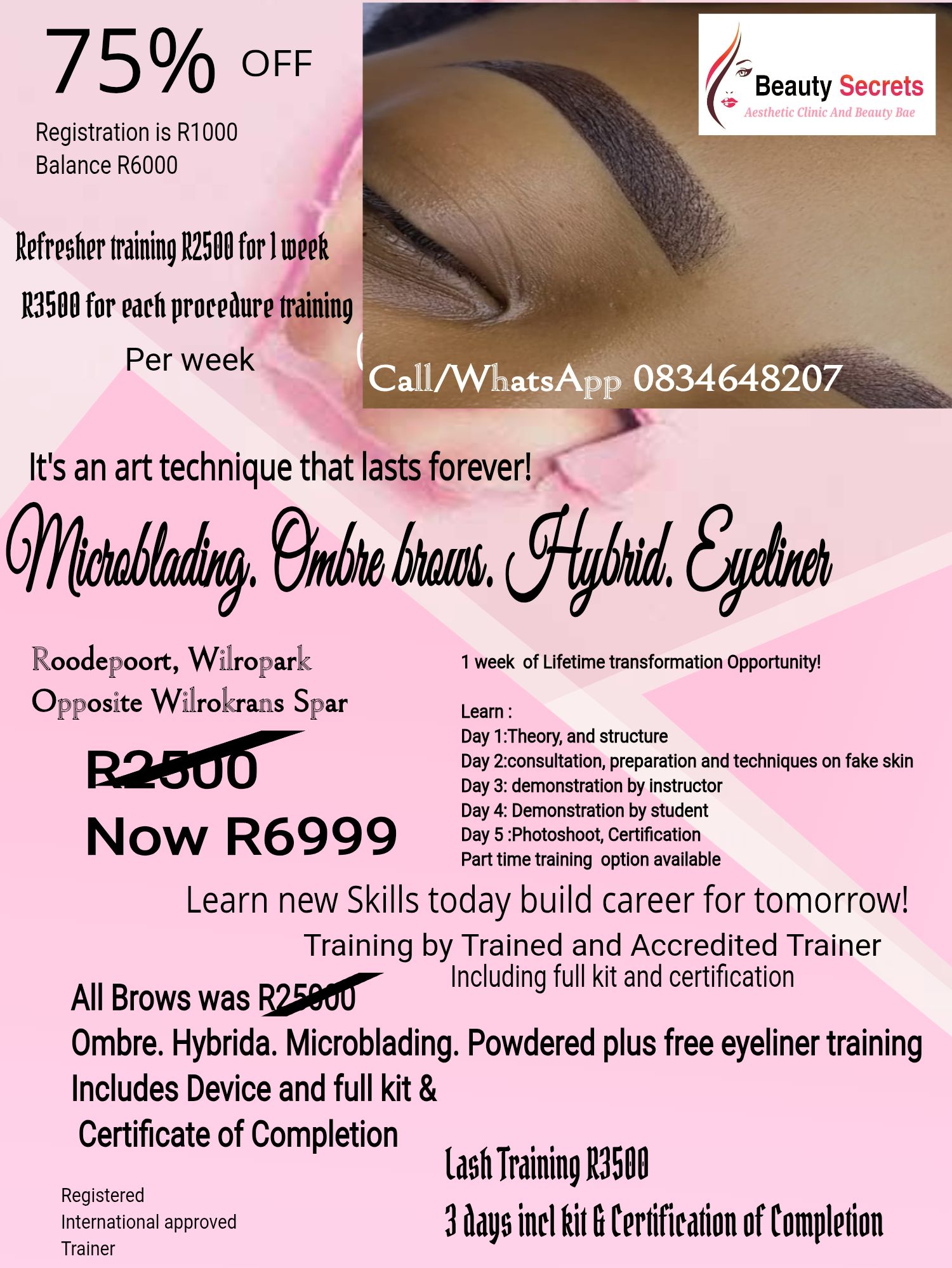 Brows. Skin & Lashes Expert Facebook ad: Build/start your own Business, build your career today!