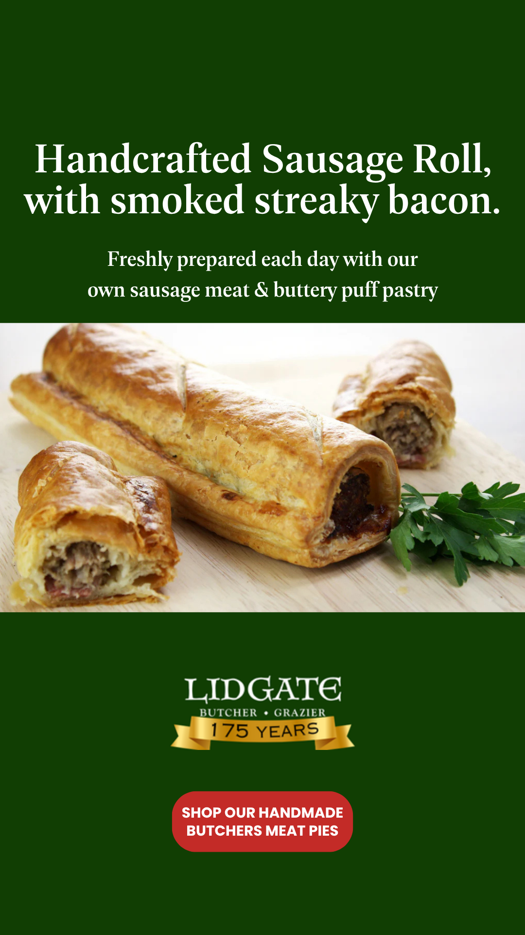 Lidgates Butchers Facebook ad