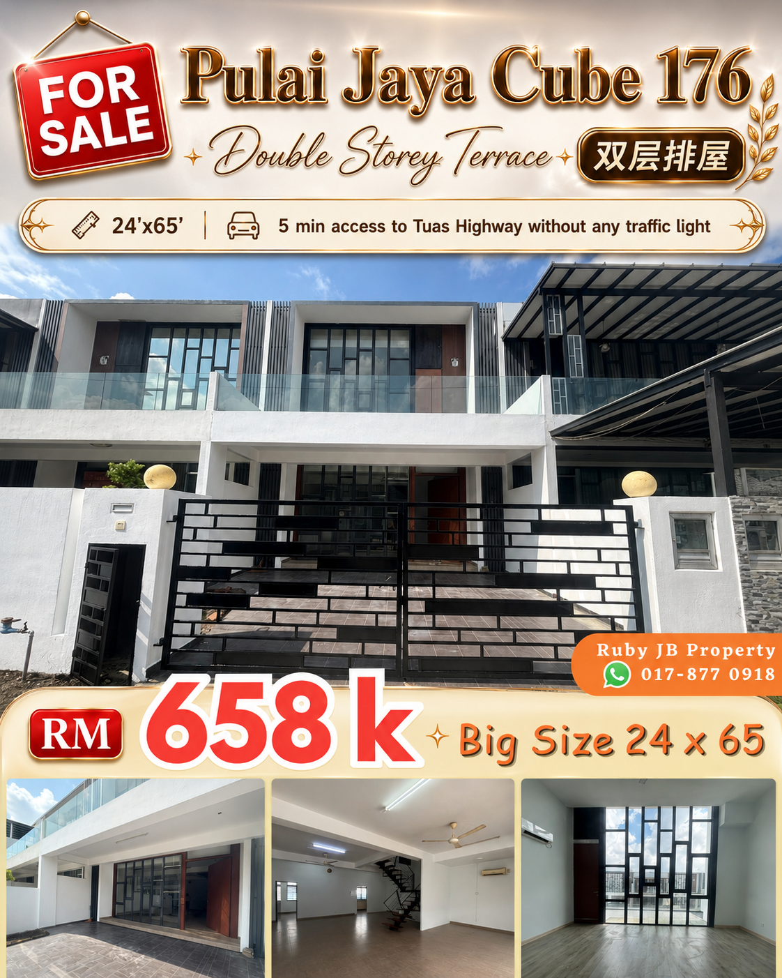 Ruby Property In JB 新山人家 Facebook ad: Bandar Pulai Jaya Cube 176 Double Storey Terrace