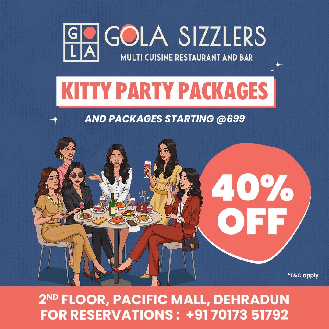 Gola Sizzlers Pvt.ltd Facebook ad: Celebrate your kitty party in style