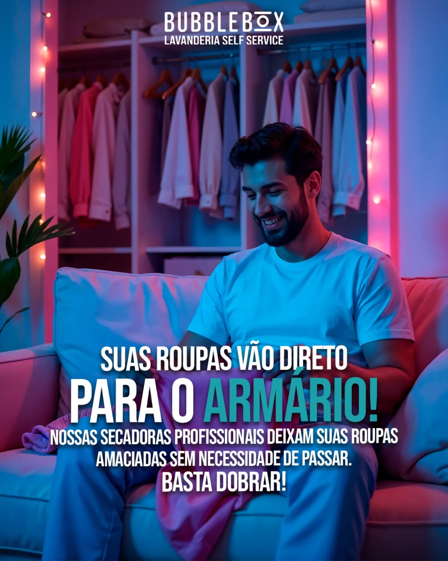 Bubble Box Olimpia Facebook ad: Com as nossas secadoras profissionais, grande parte das…