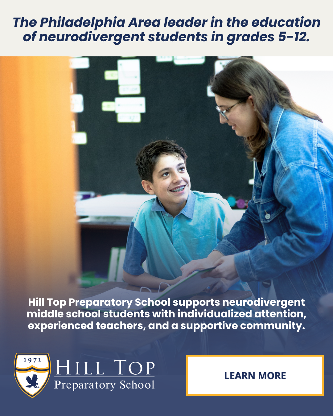 Hill Top Preparatory School Facebook ad
