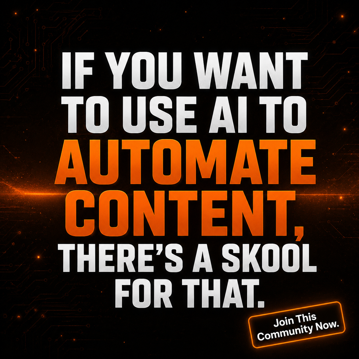 Skool Facebook ad