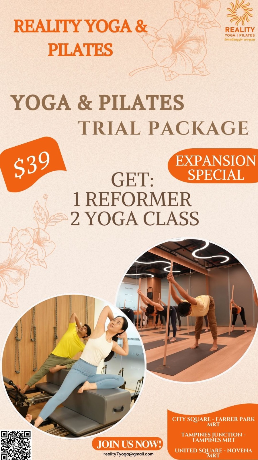 Reality Yoga Facebook ad