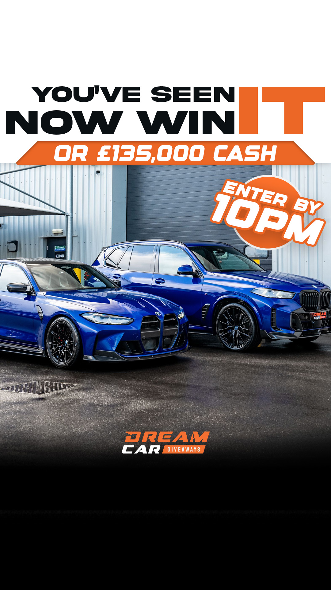Dream Car Giveaways Facebook ad