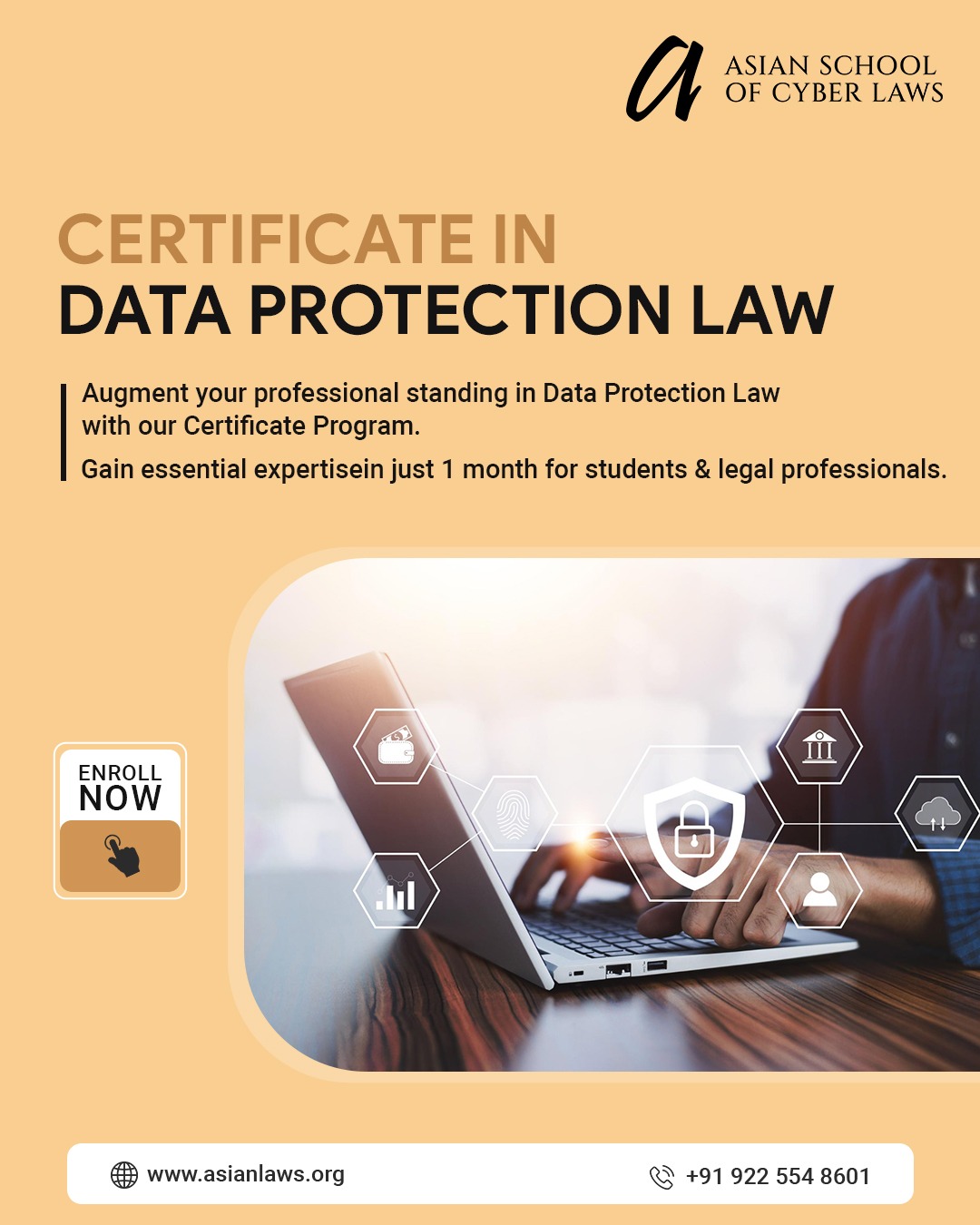 Asian School of Cyber Laws - ASCL Facebook ad: Send DPL to Enroll