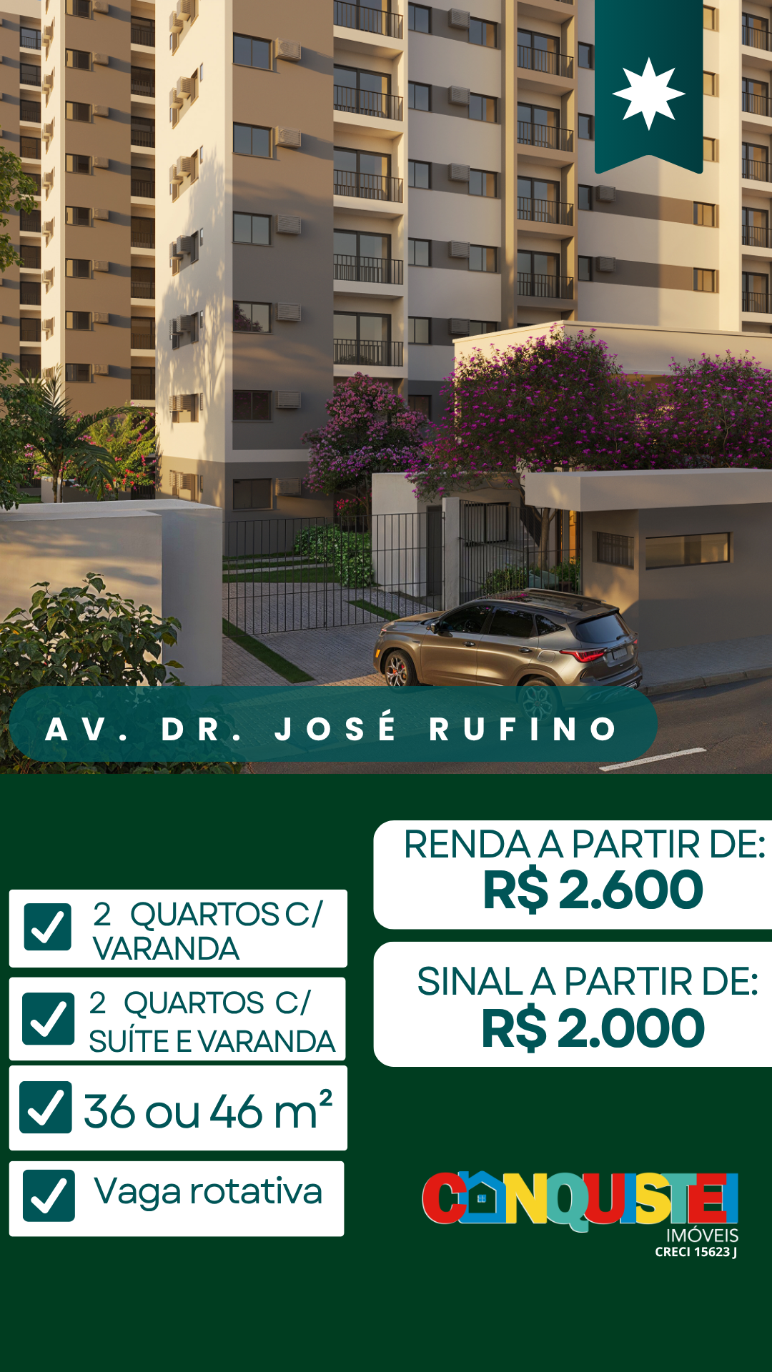 Conquistei Imóveis Facebook ad from Jun 16, 2026