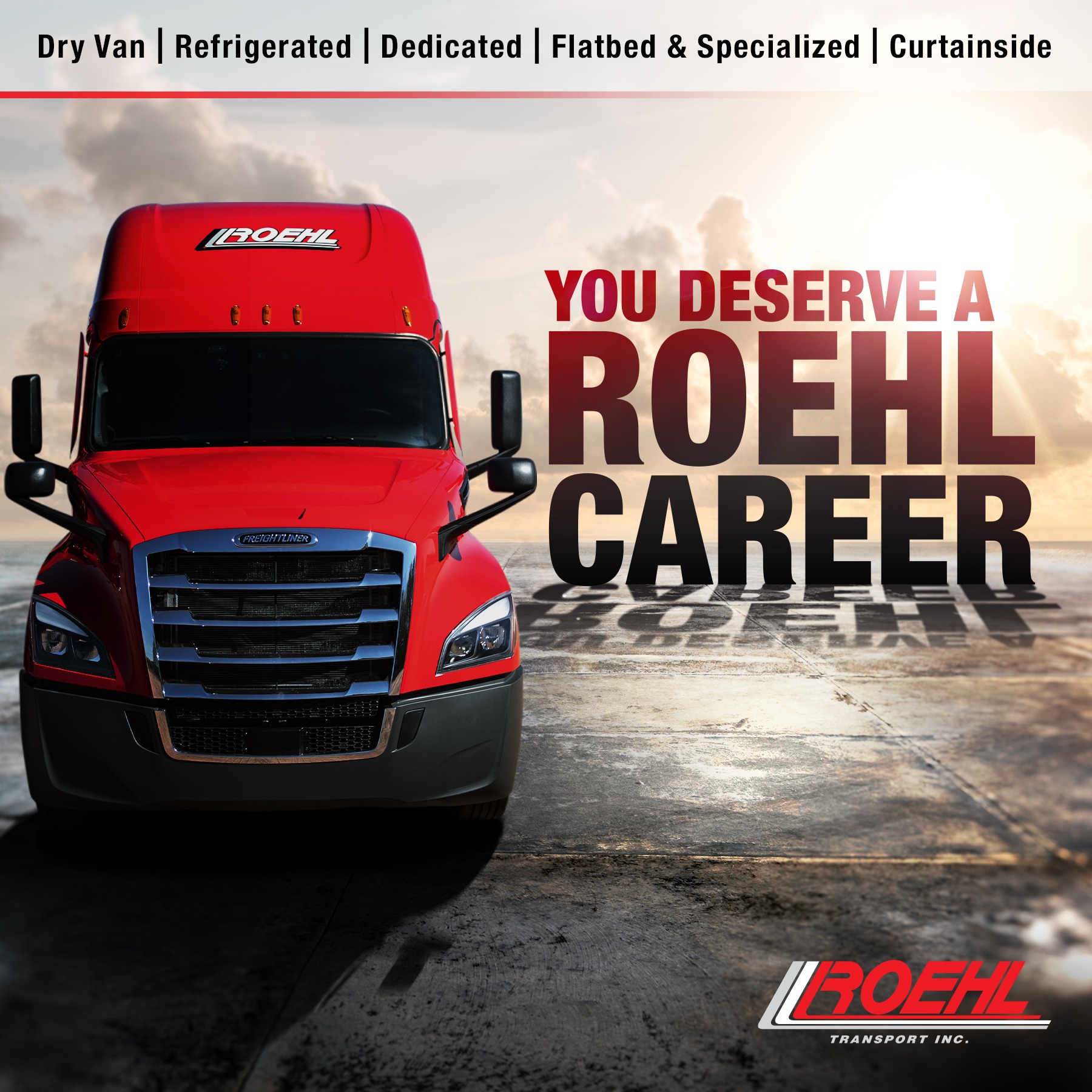 Roehl Transport Inc. Facebook ad from Dec 2, 2025