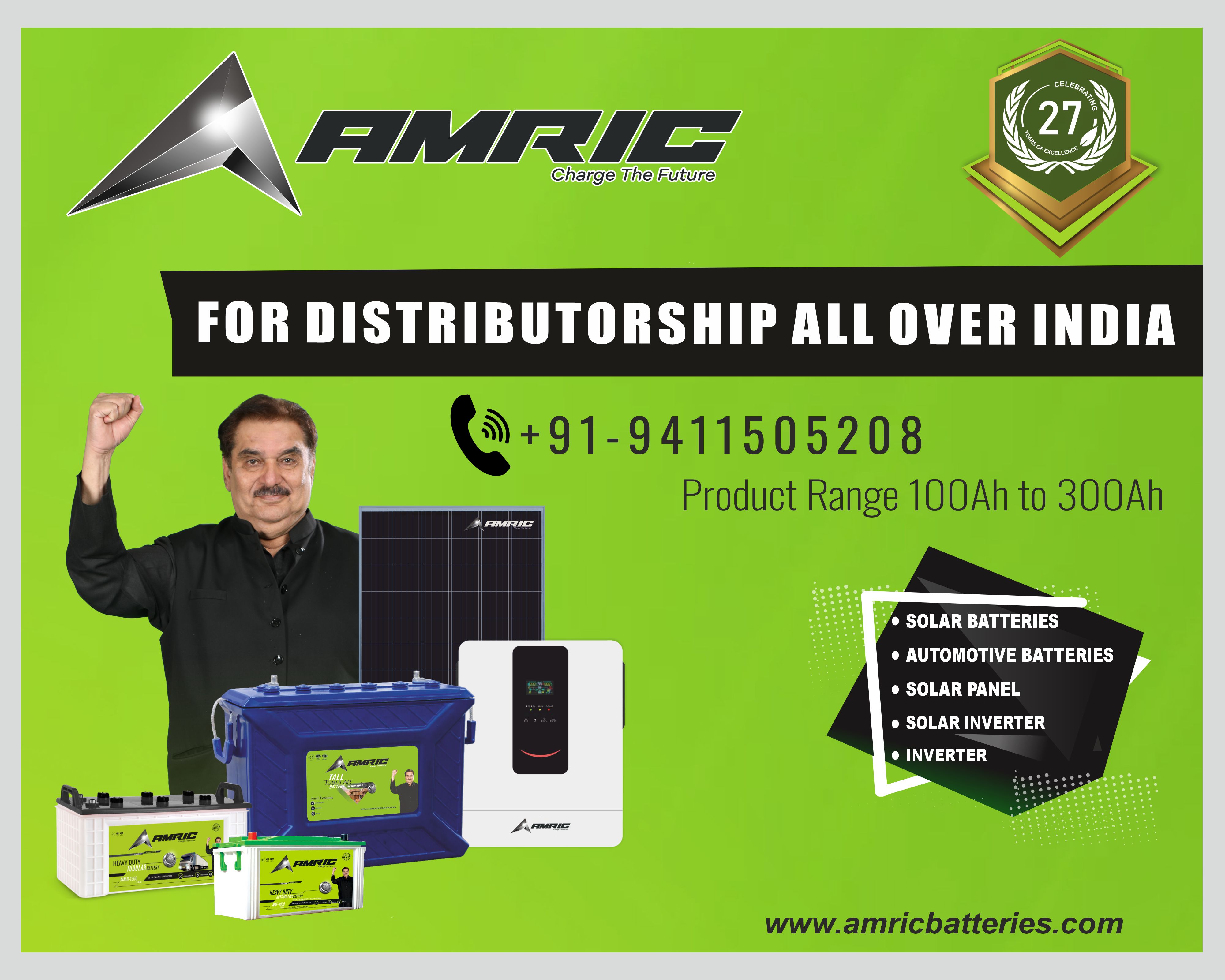 Amric Batteries Facebook ad: FOR DISTRIBUTORSHIP