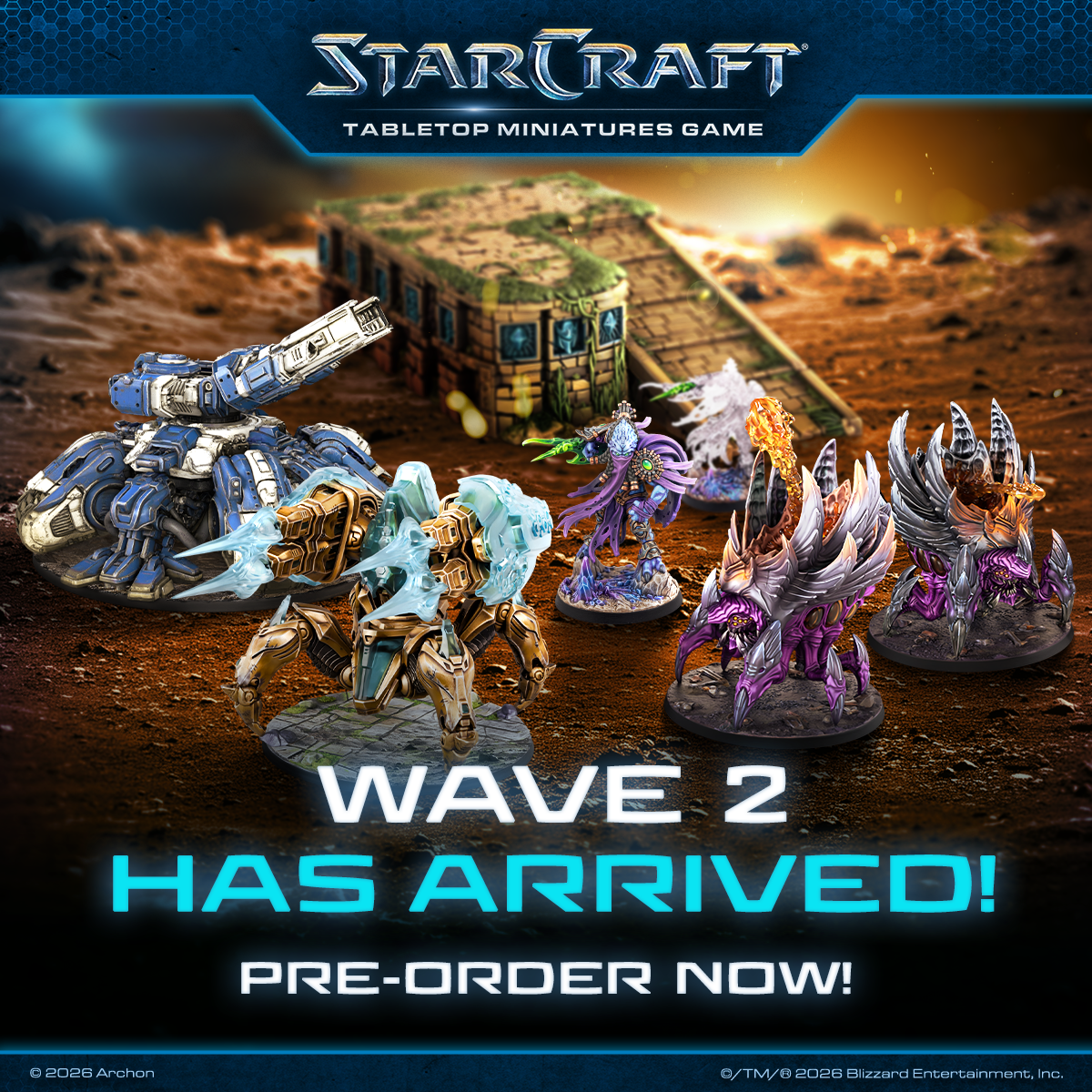 StarCraft: Tabletop Miniatures Game Facebook ad: Pre-order Wave 2 Now!