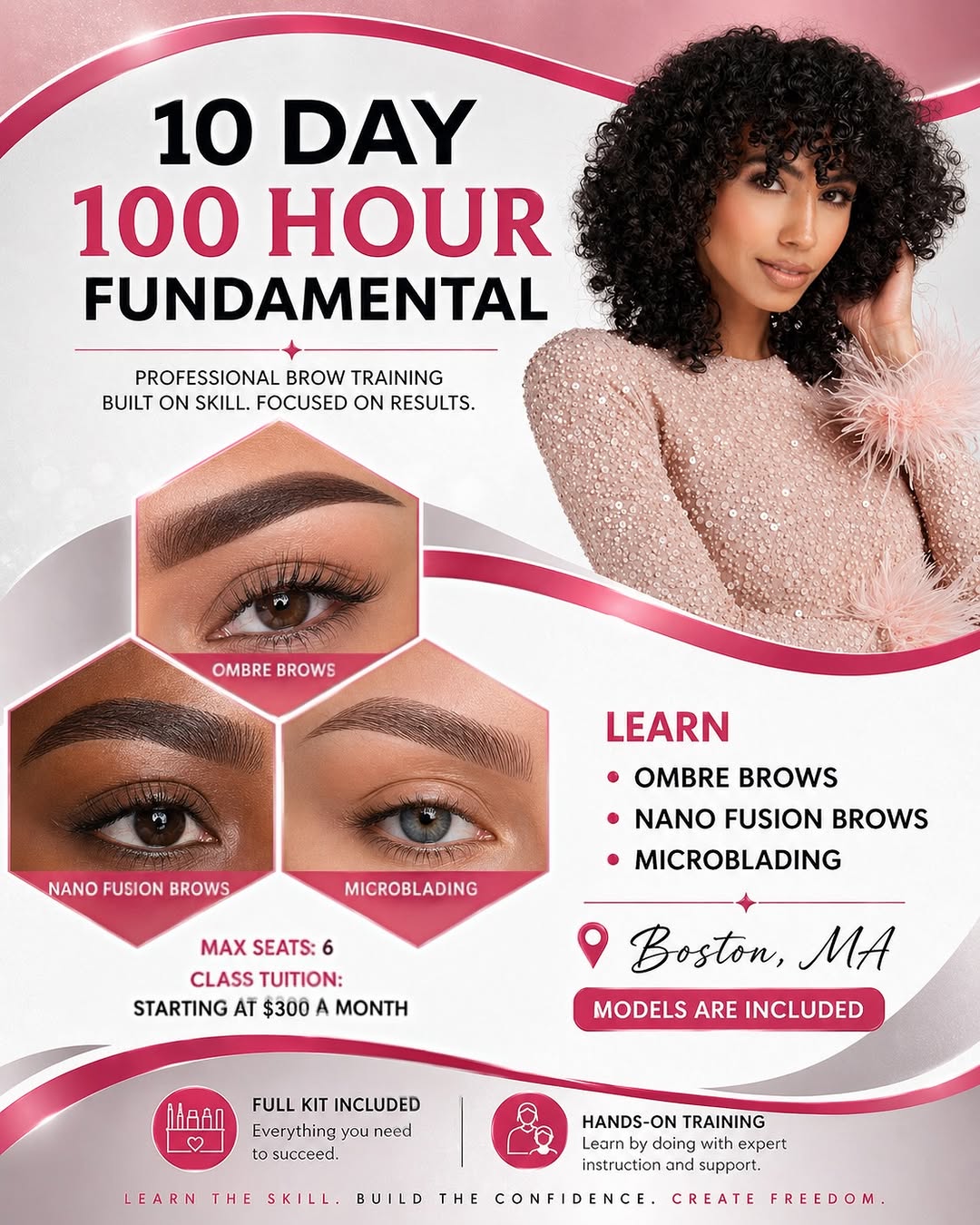 Browstetics Facebook ad: NANO, MICROBLADING, OMBRE POWDER BROW TRAINING IS HERE!
