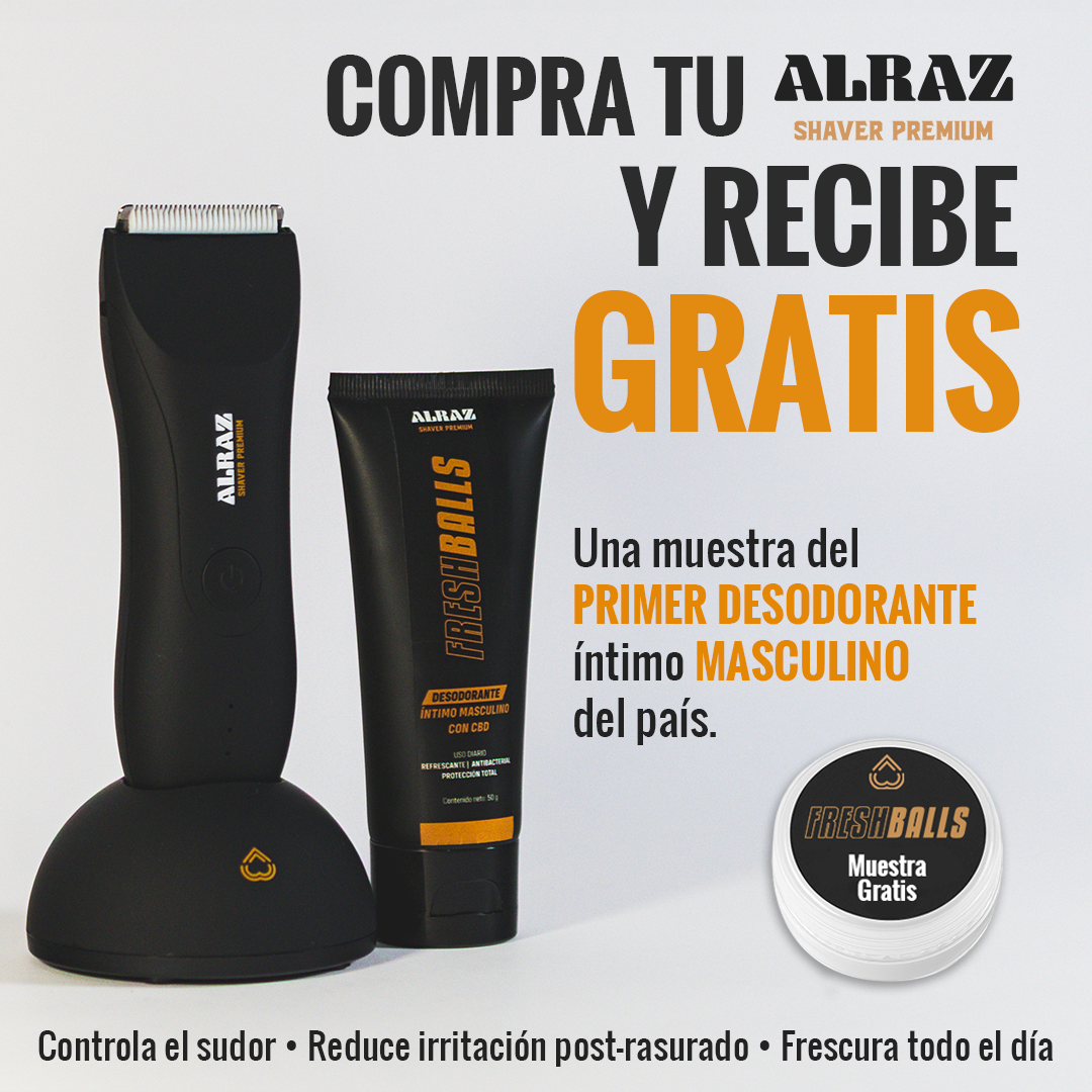 ALRAZ.ec Facebook ad: El primer desodorante íntimo para hombres