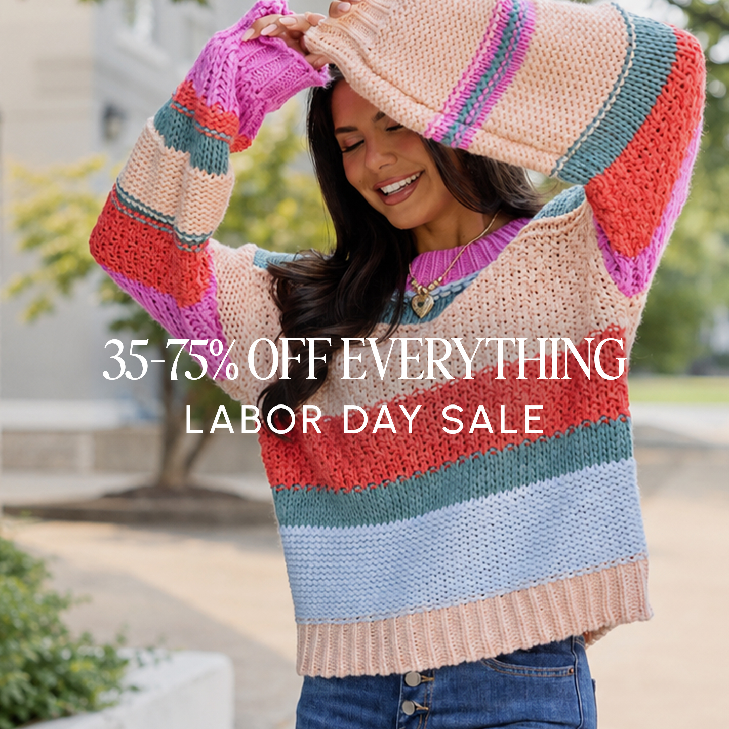 Pink Lily Facebook ad: EVERYTHING is 35-75% OFF!
