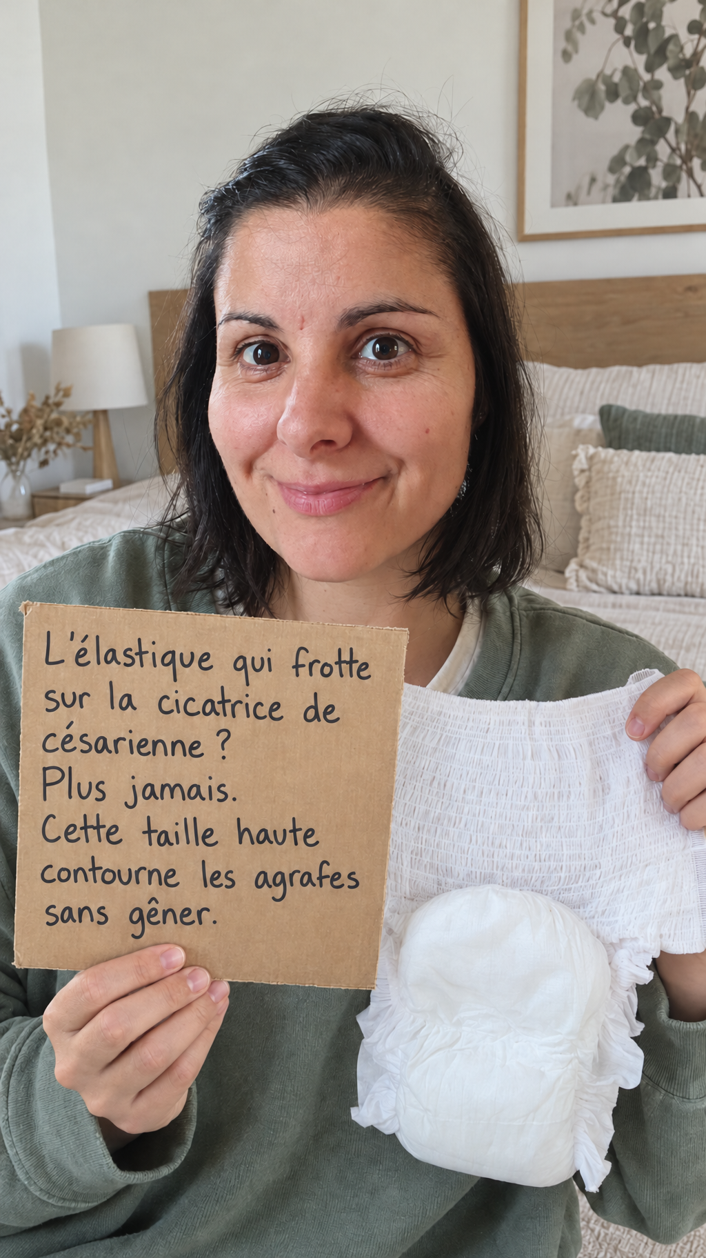 Stéphanie Brevet Facebook ad: Confort après césarienne