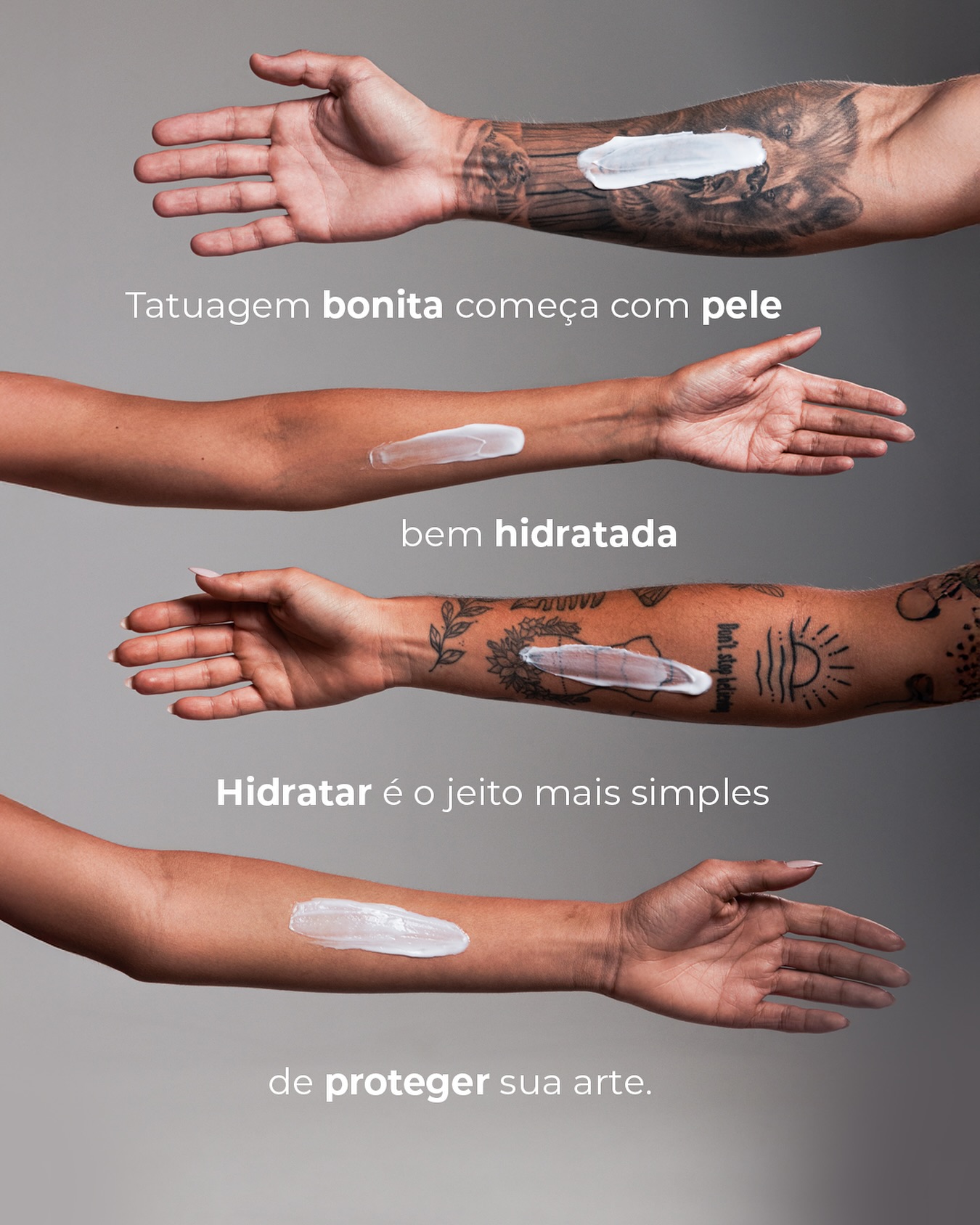 Siga Hydratta Facebook ad: O segredo de tatuagens bonitas por mais tempo?