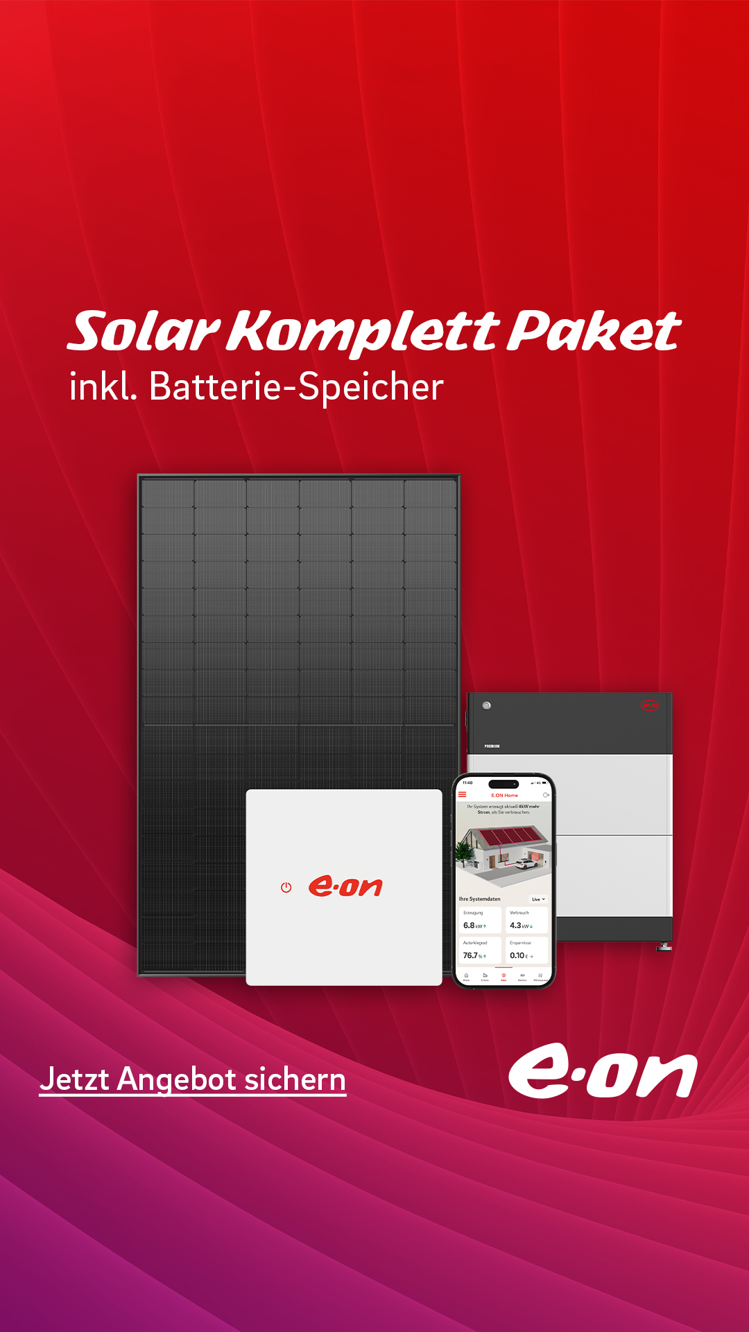 e.on Facebook ad: Solarstrom vom Dach: Angebot nutzen