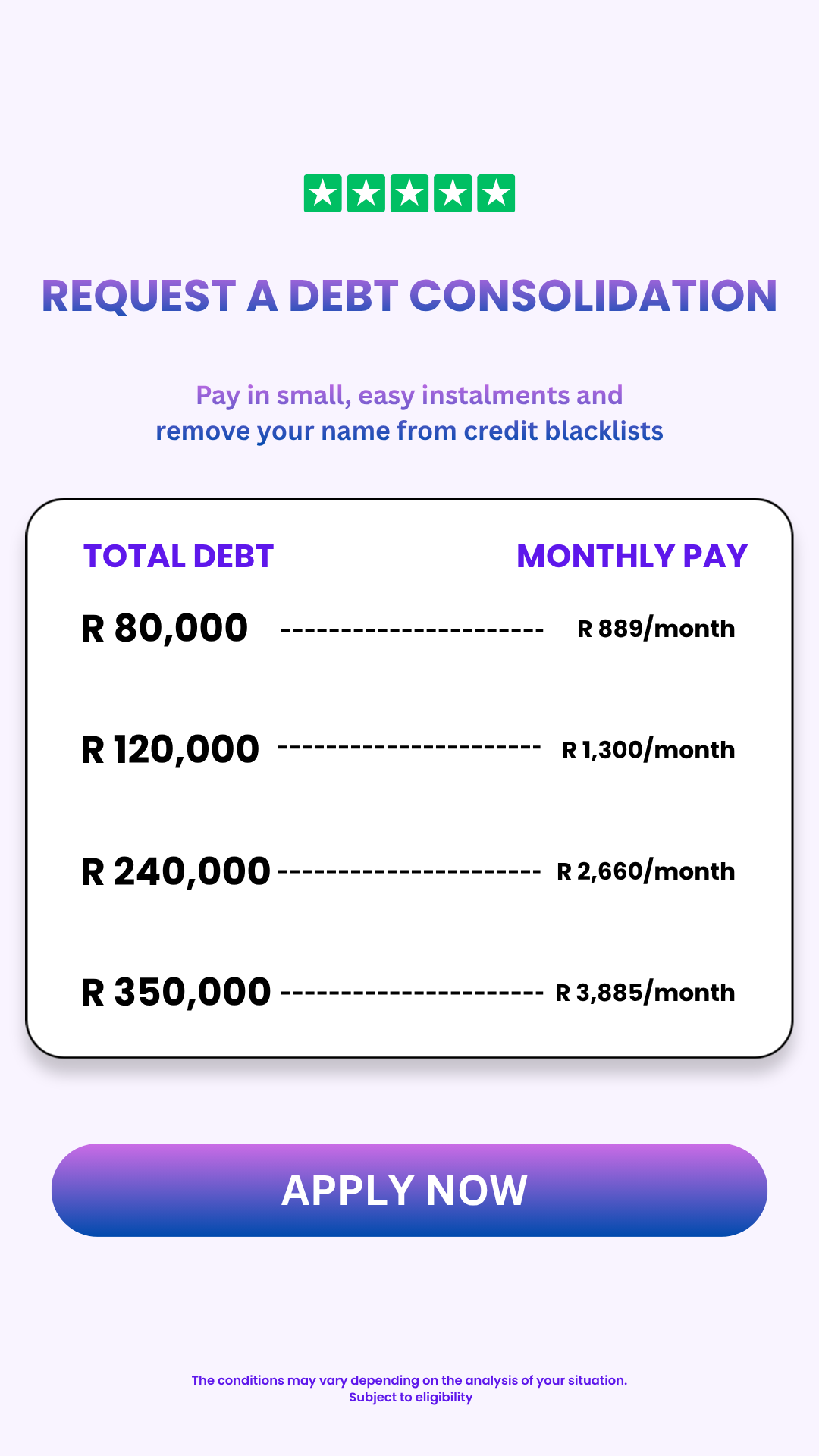 Fixmydebt Facebook ad