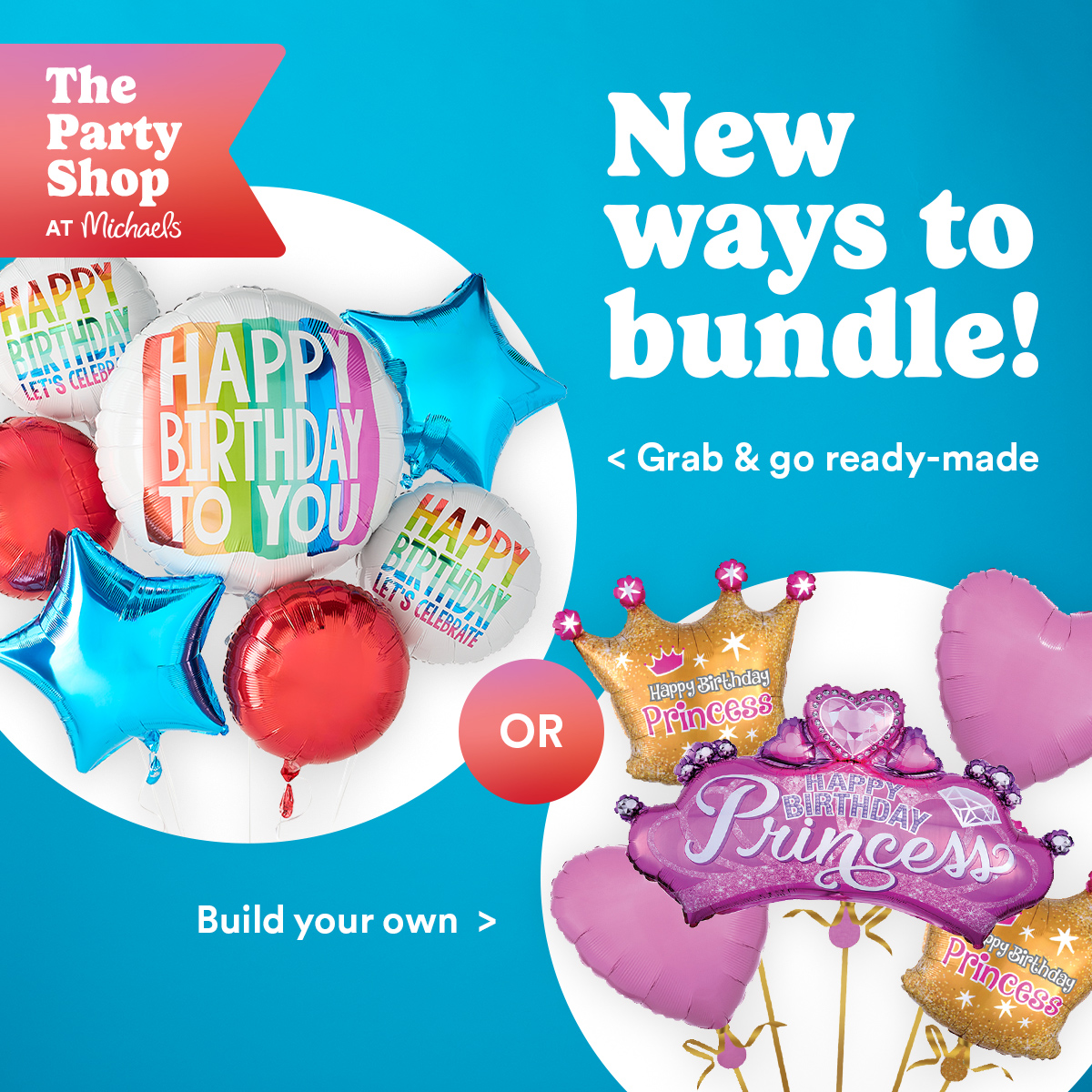 Michaels Stores Facebook ad: Save big on balloons